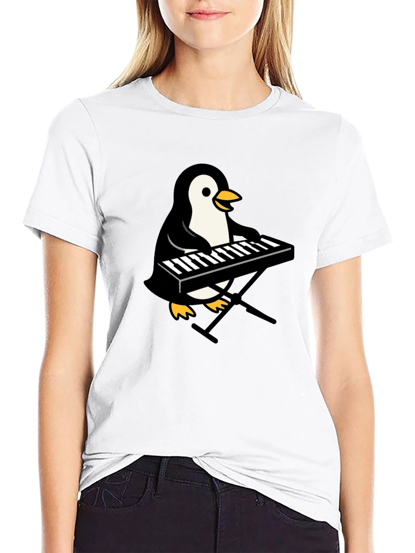 Penguin Musician T-Shirt - Cool Graphic Tee