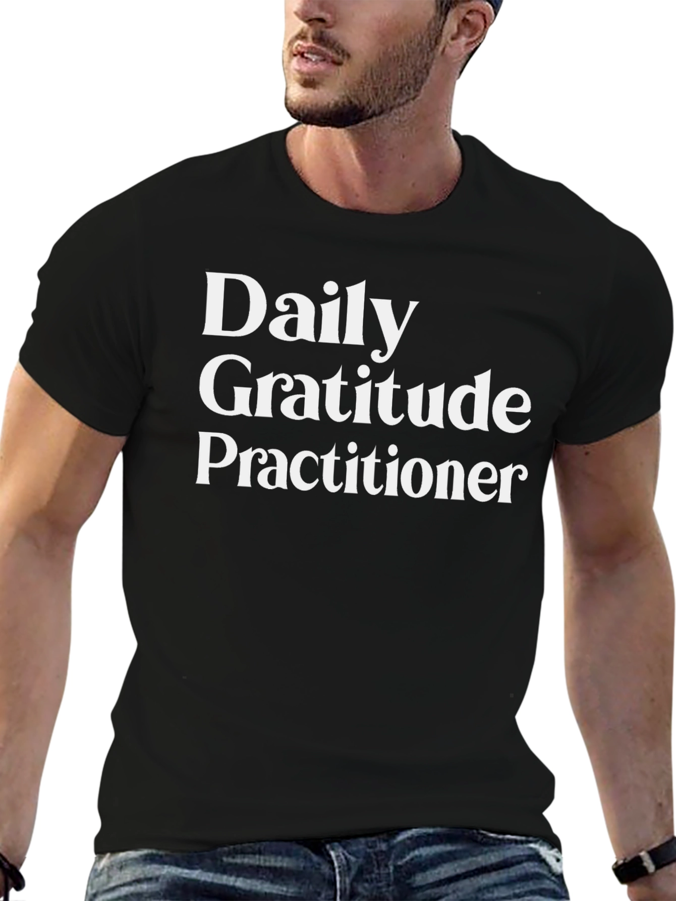 Daily Gratitude Practitioner Black T-Shirt