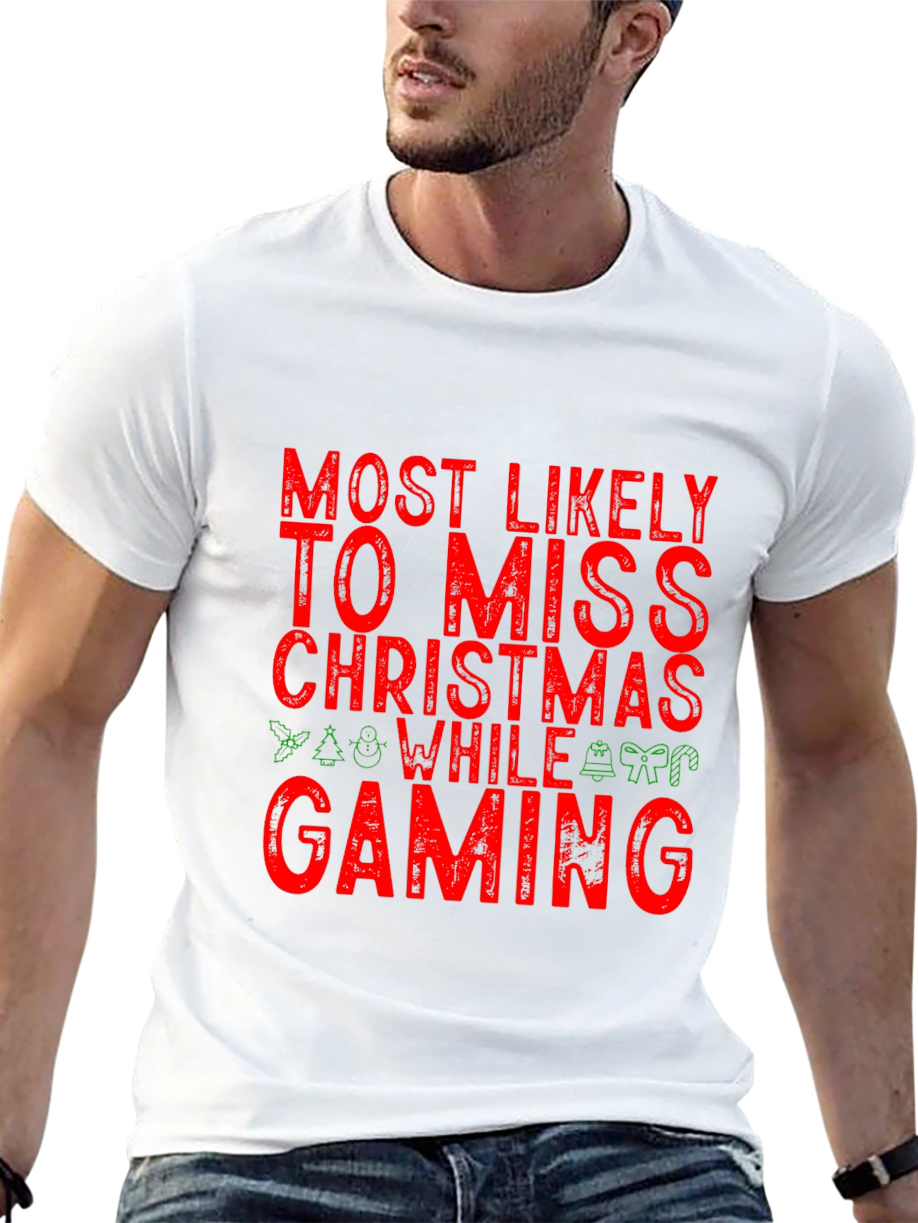 Gamer Christmas T-Shirt - Miss Christmas While Gaming