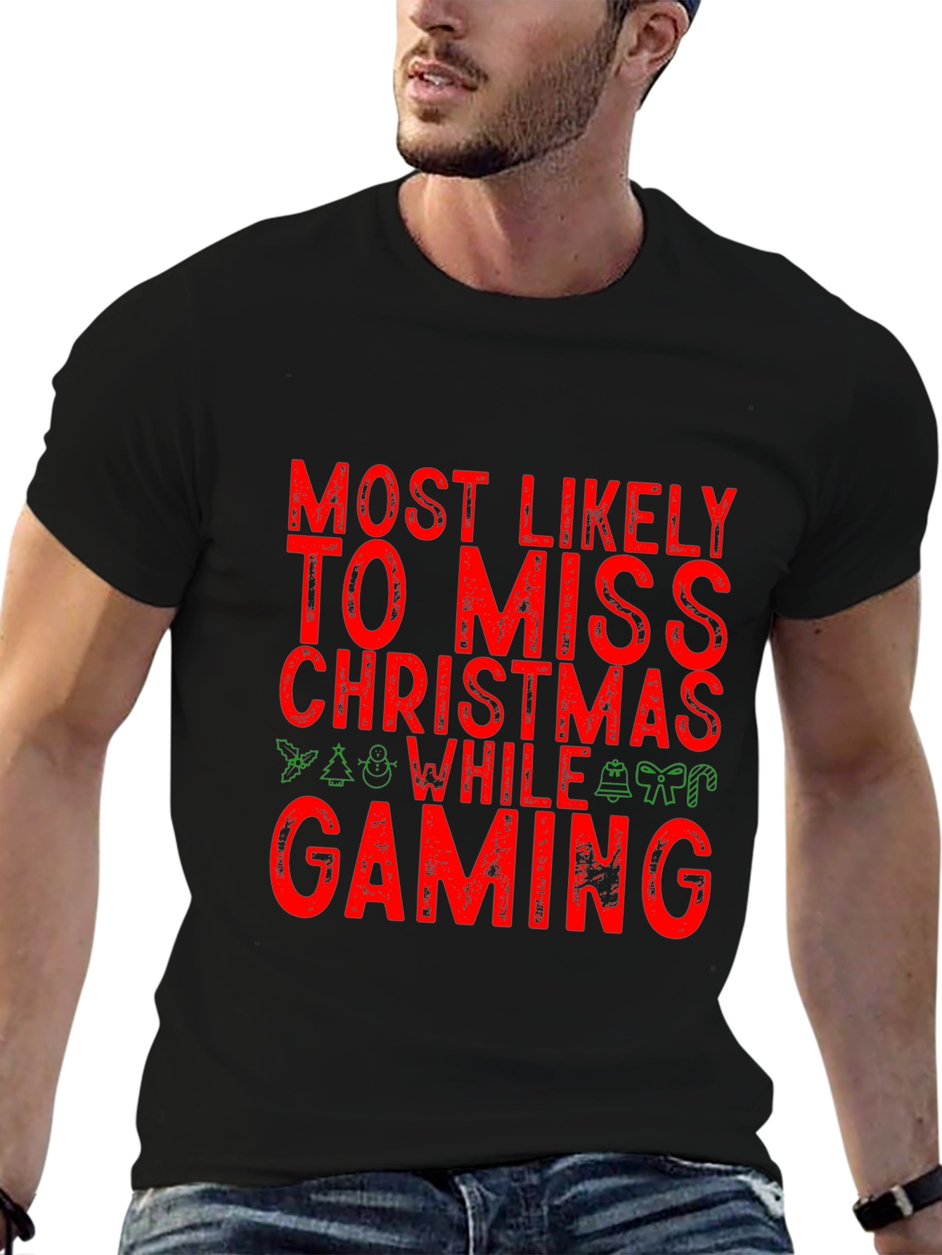 Gamer Christmas T-Shirt - Miss Christmas While Gaming