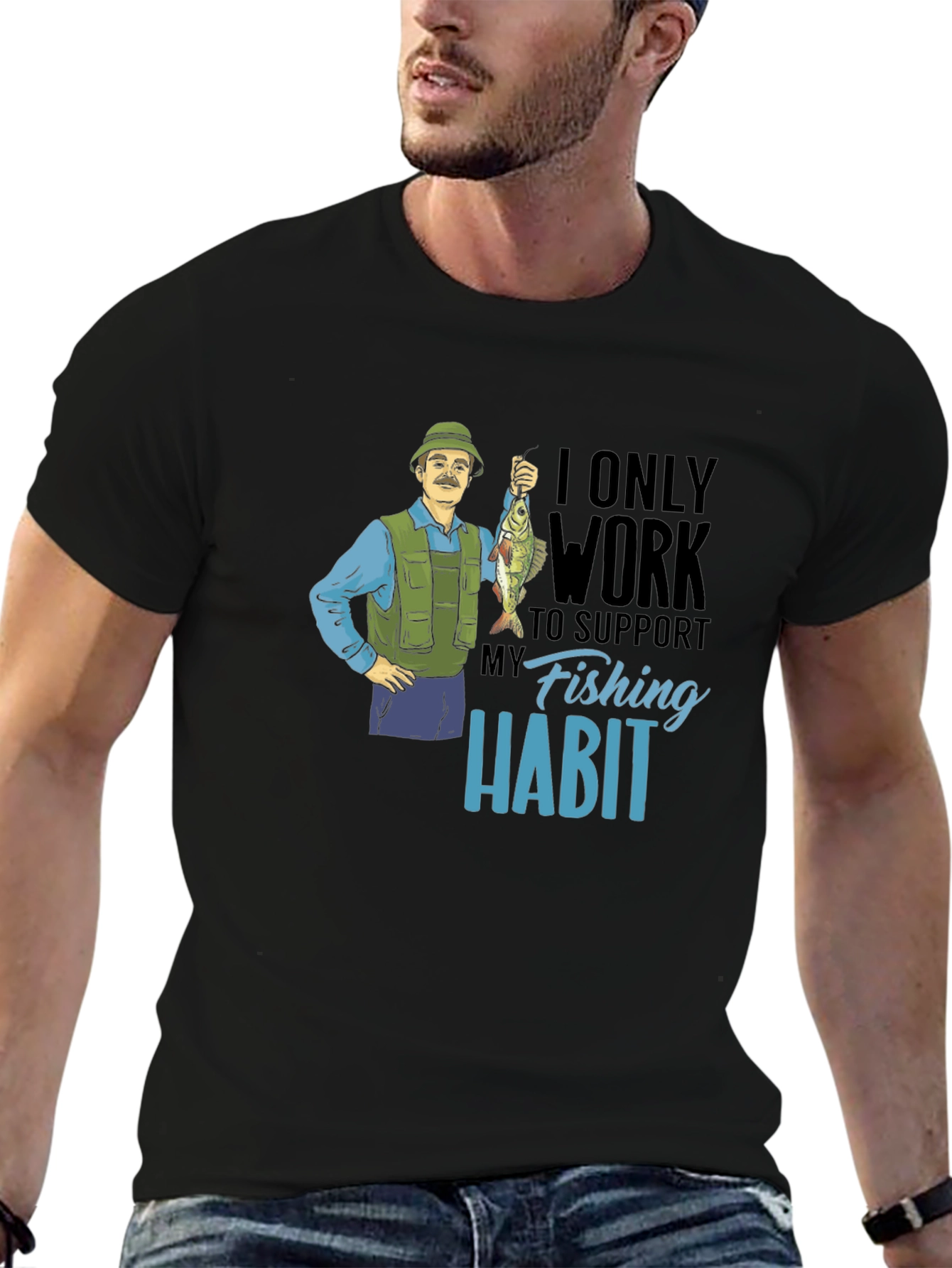 Funny Fishing Habit T-Shirt