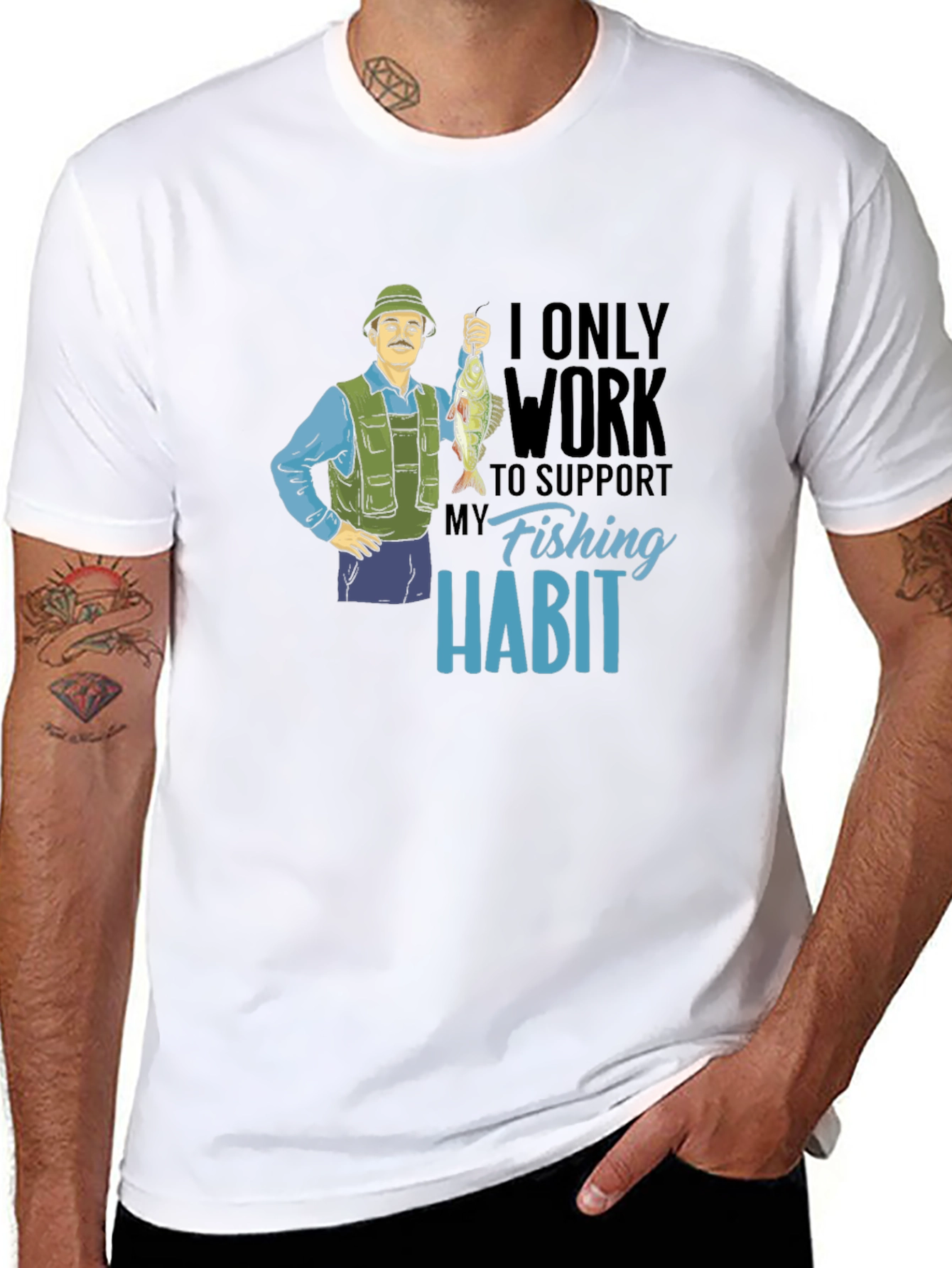 Funny Fishing Habit T-Shirt
