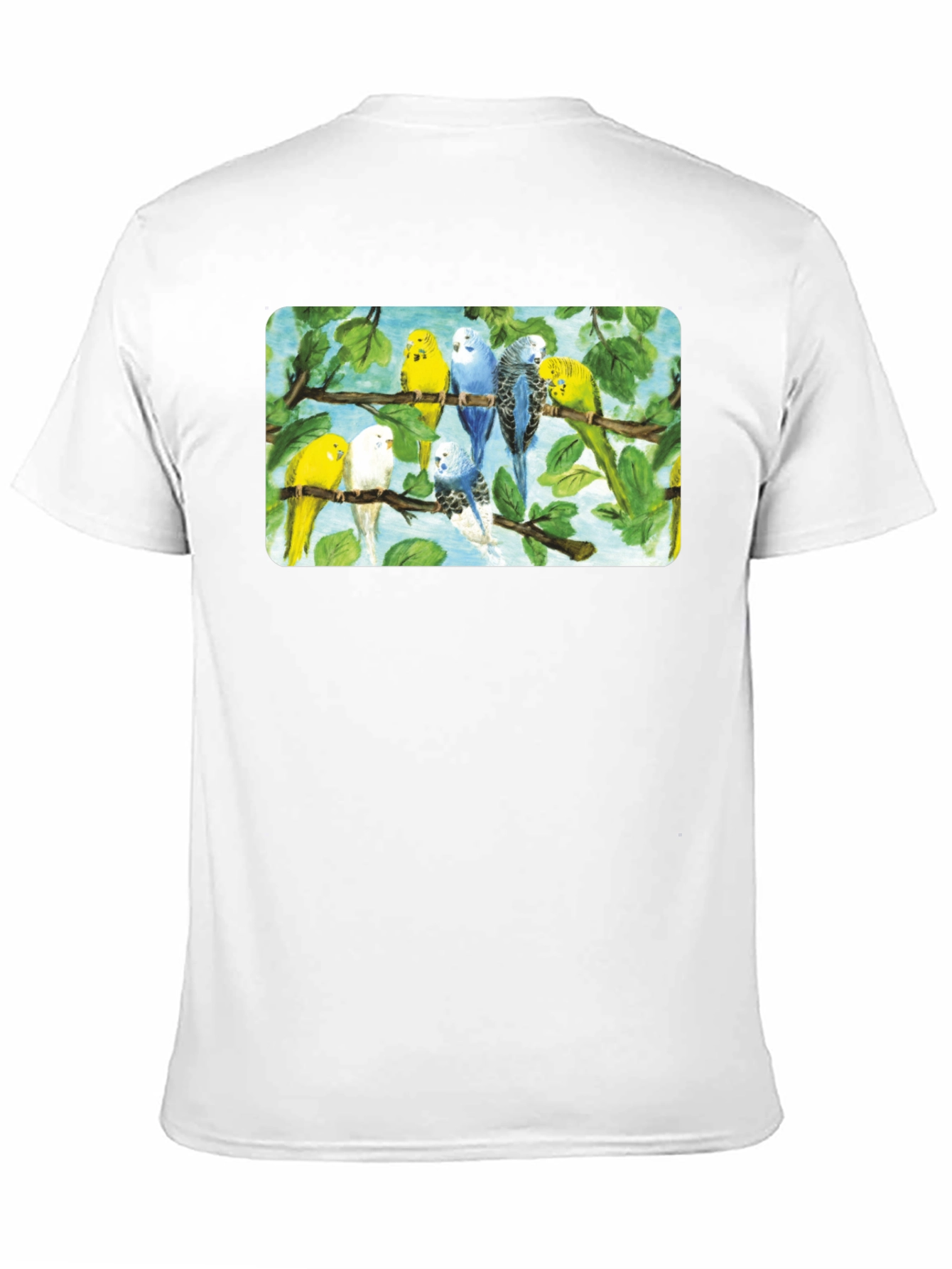 Parakeets on Branches Graphic T-Shirt