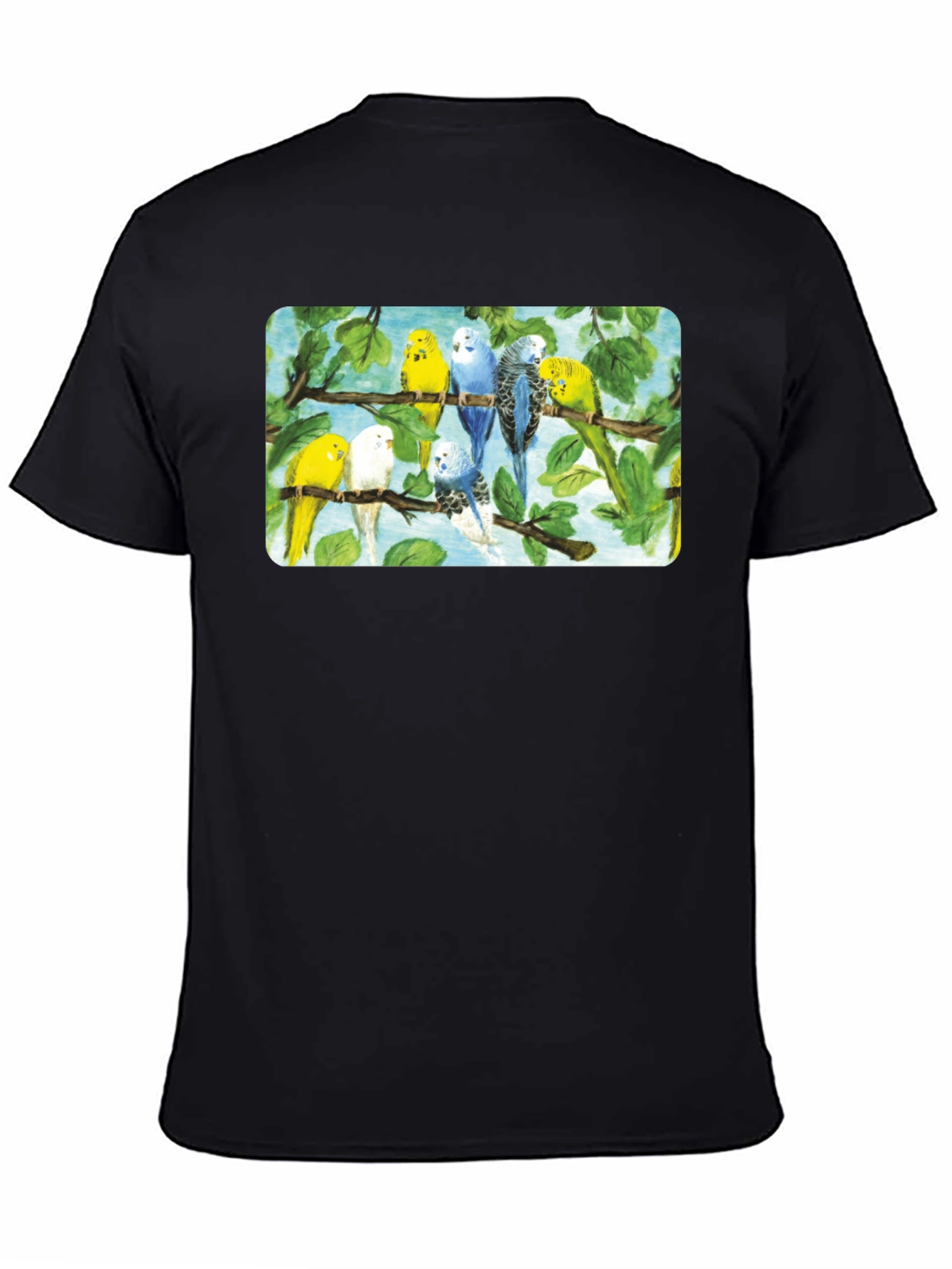 Parakeets on Branches Graphic T-Shirt