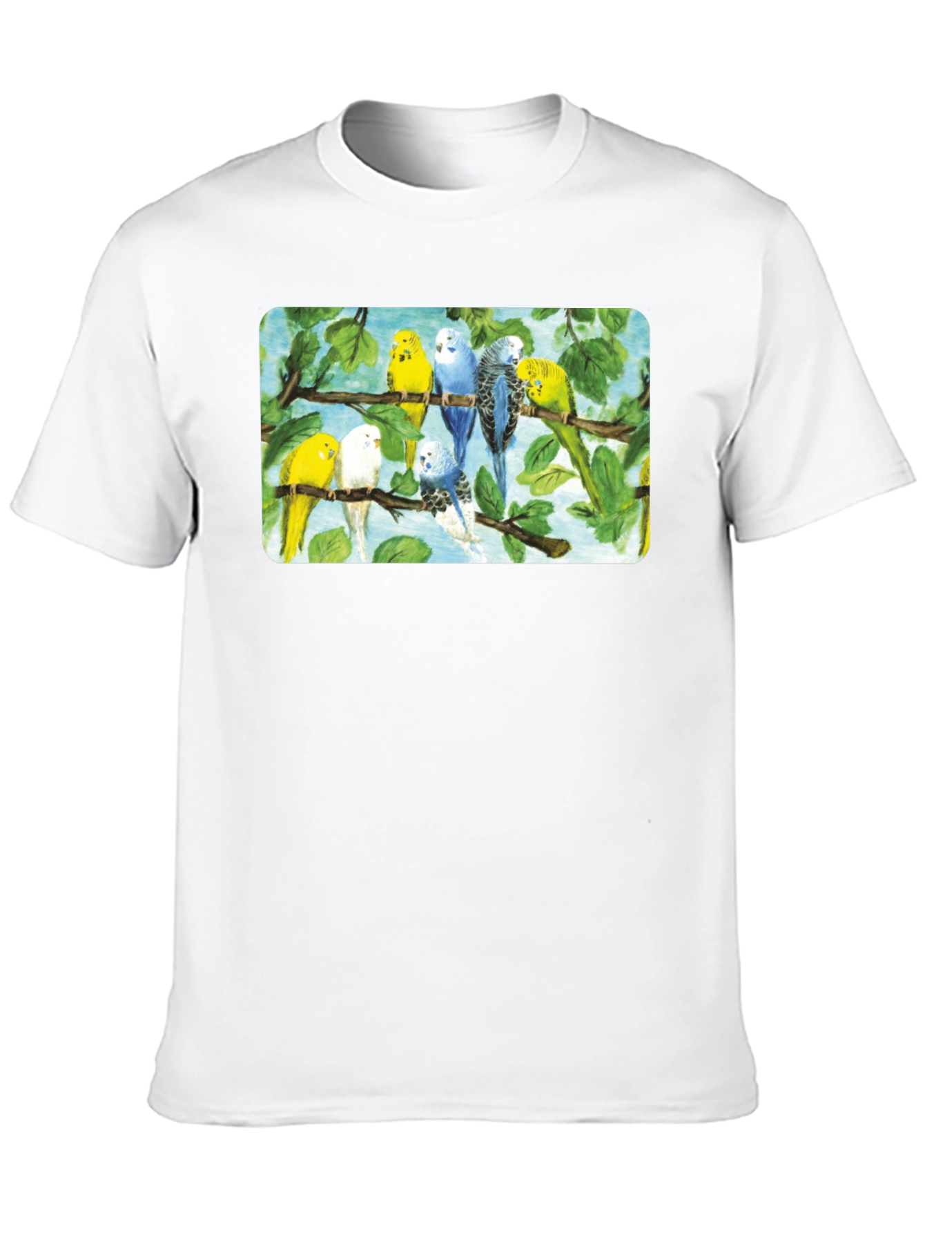 Parakeets on Branches Graphic T-Shirt