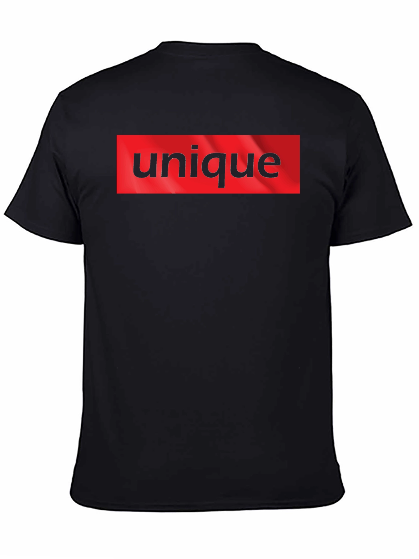 Unique T-Shirt: Bold Red Box Logo