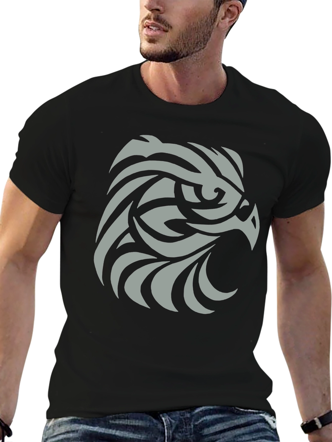 Cool Eagle Graphic Tee - Black