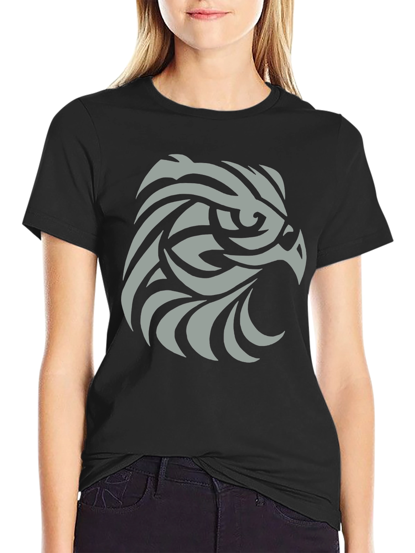 Cool Eagle Graphic Tee - Black
