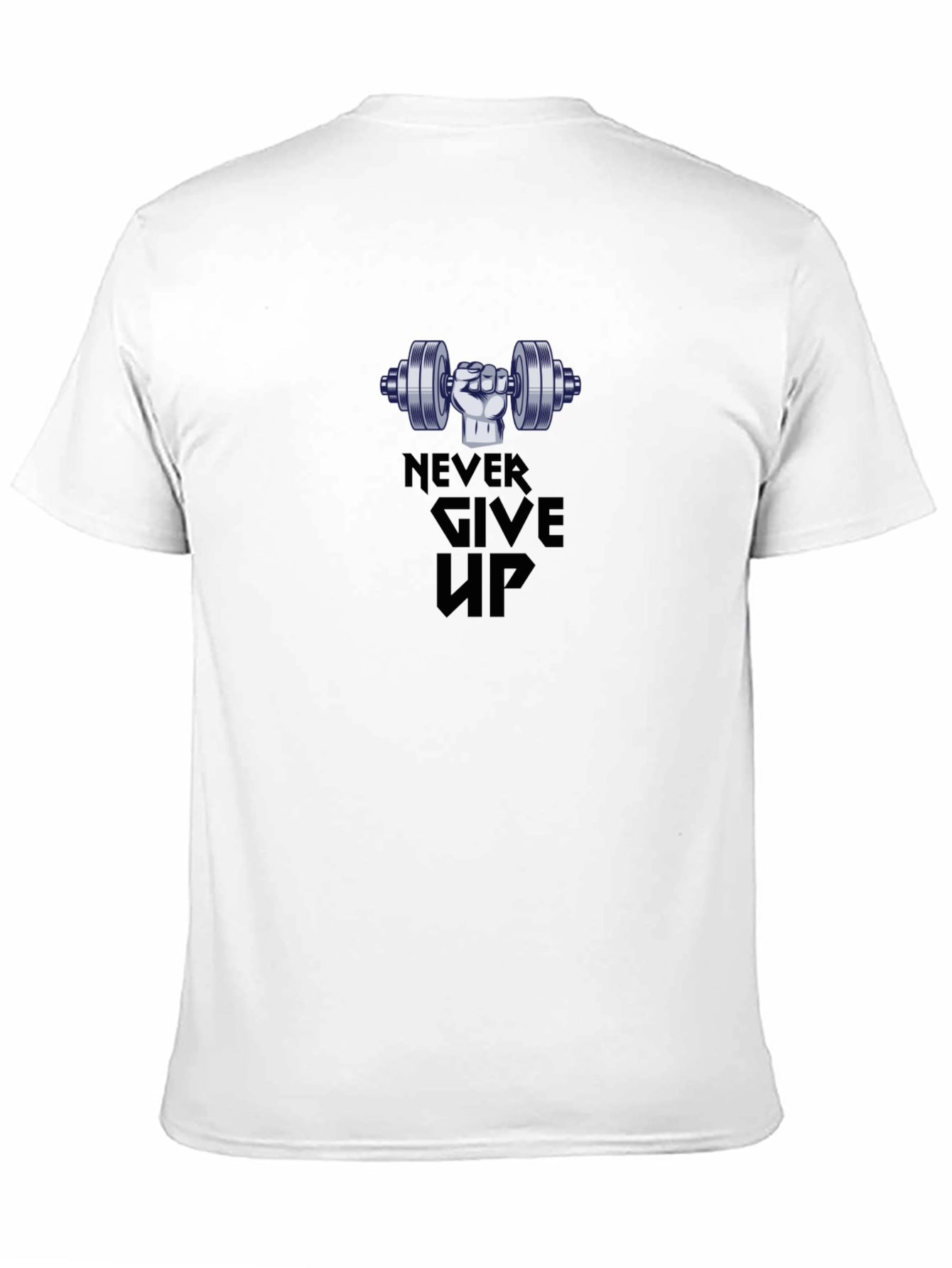 Never Give Up Workout T-Shirt - Black