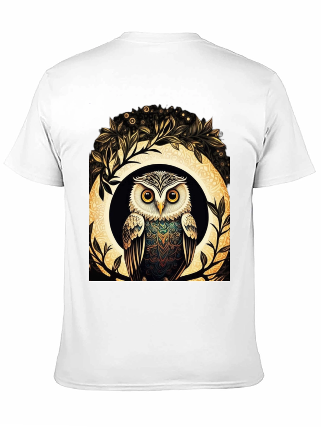 Owl Graphic Tee - Stylish Mens Black T-Shirt