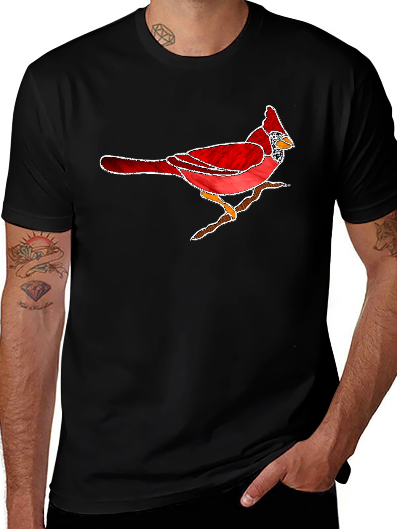 Cardinal Bird T-Shirt - Nature Inspired Graphic Tee