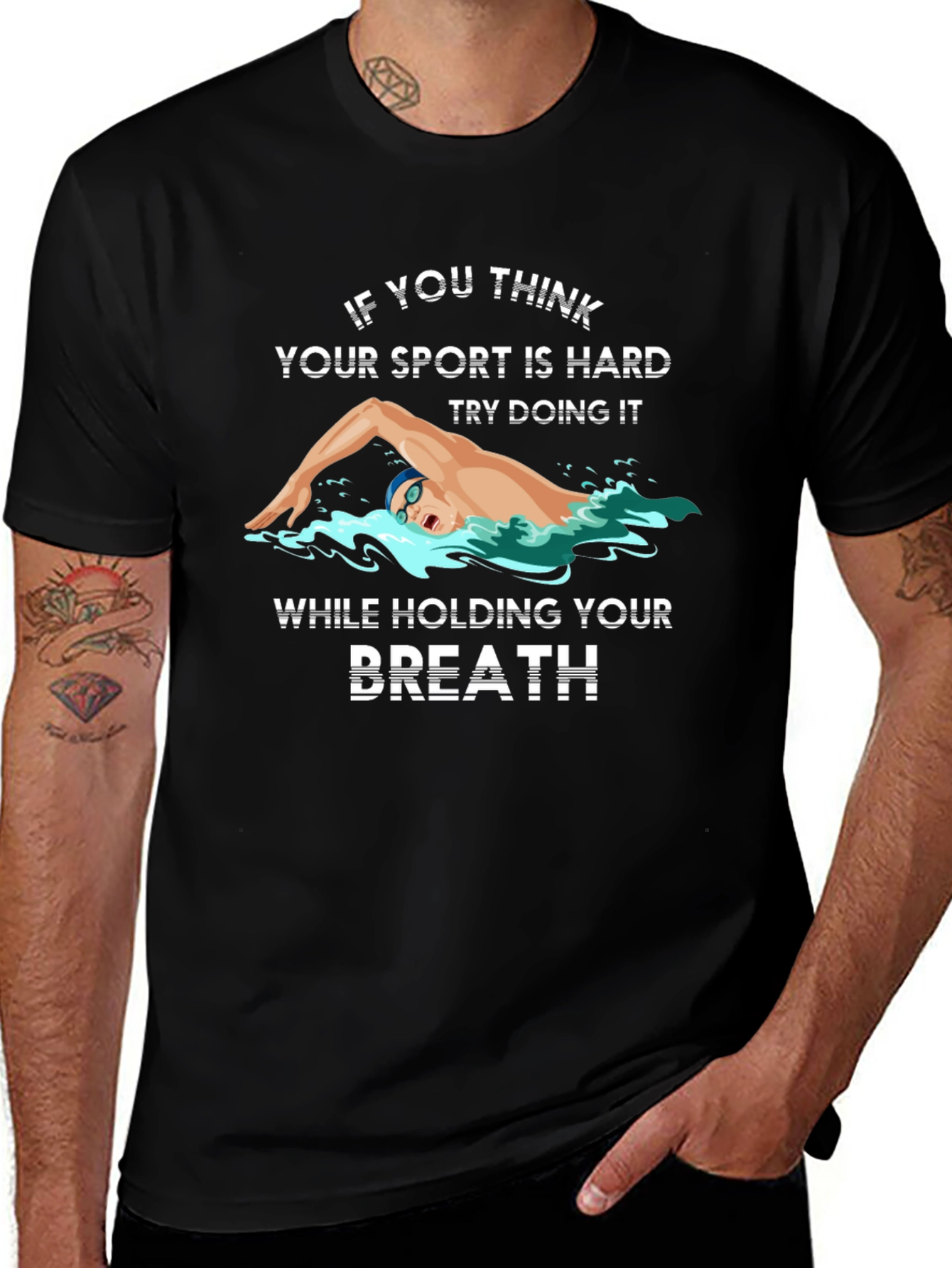 Swimmers Challenge Graphic Tee