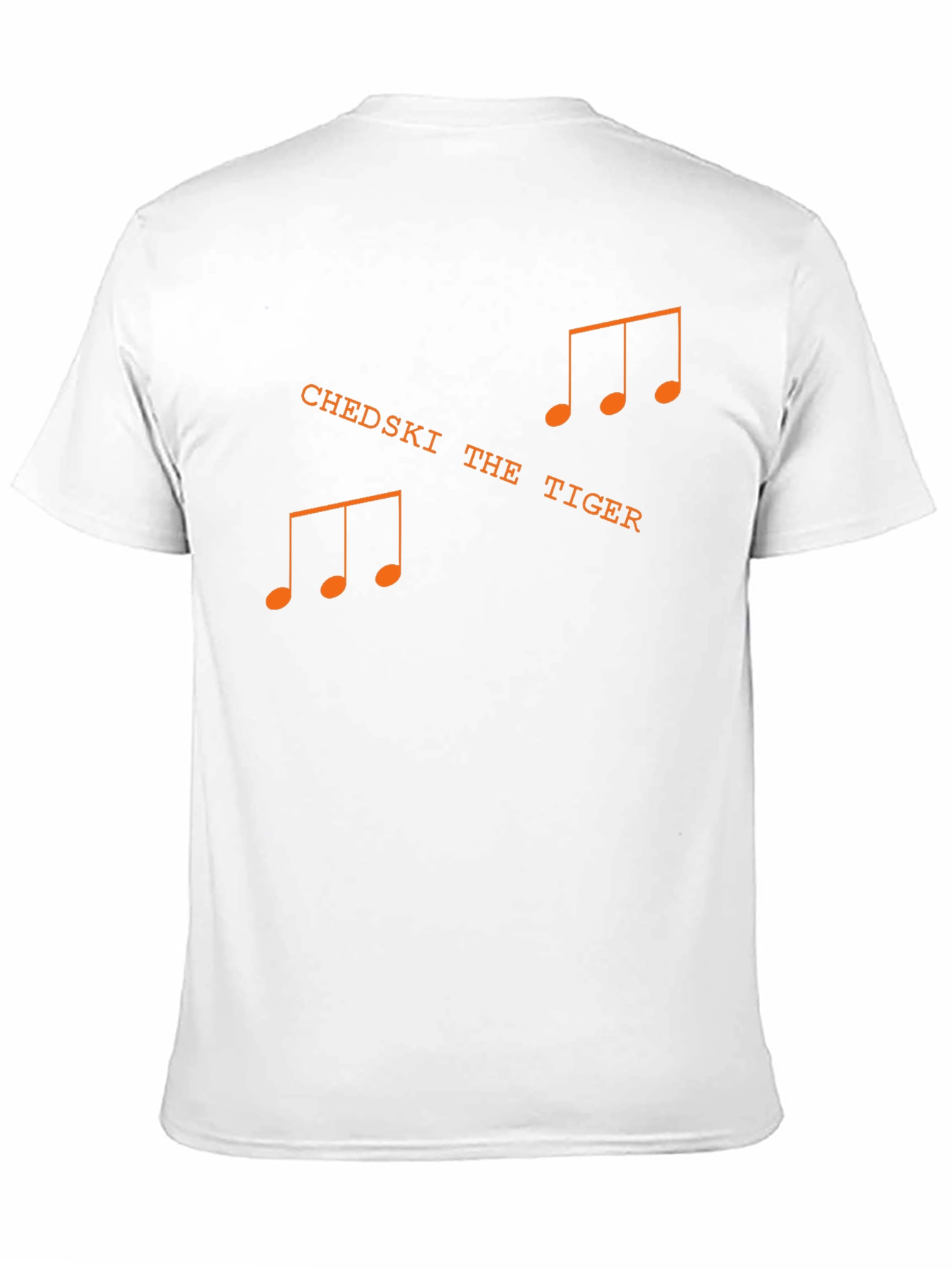 Chedski the Tiger Music Note Black T-Shirt