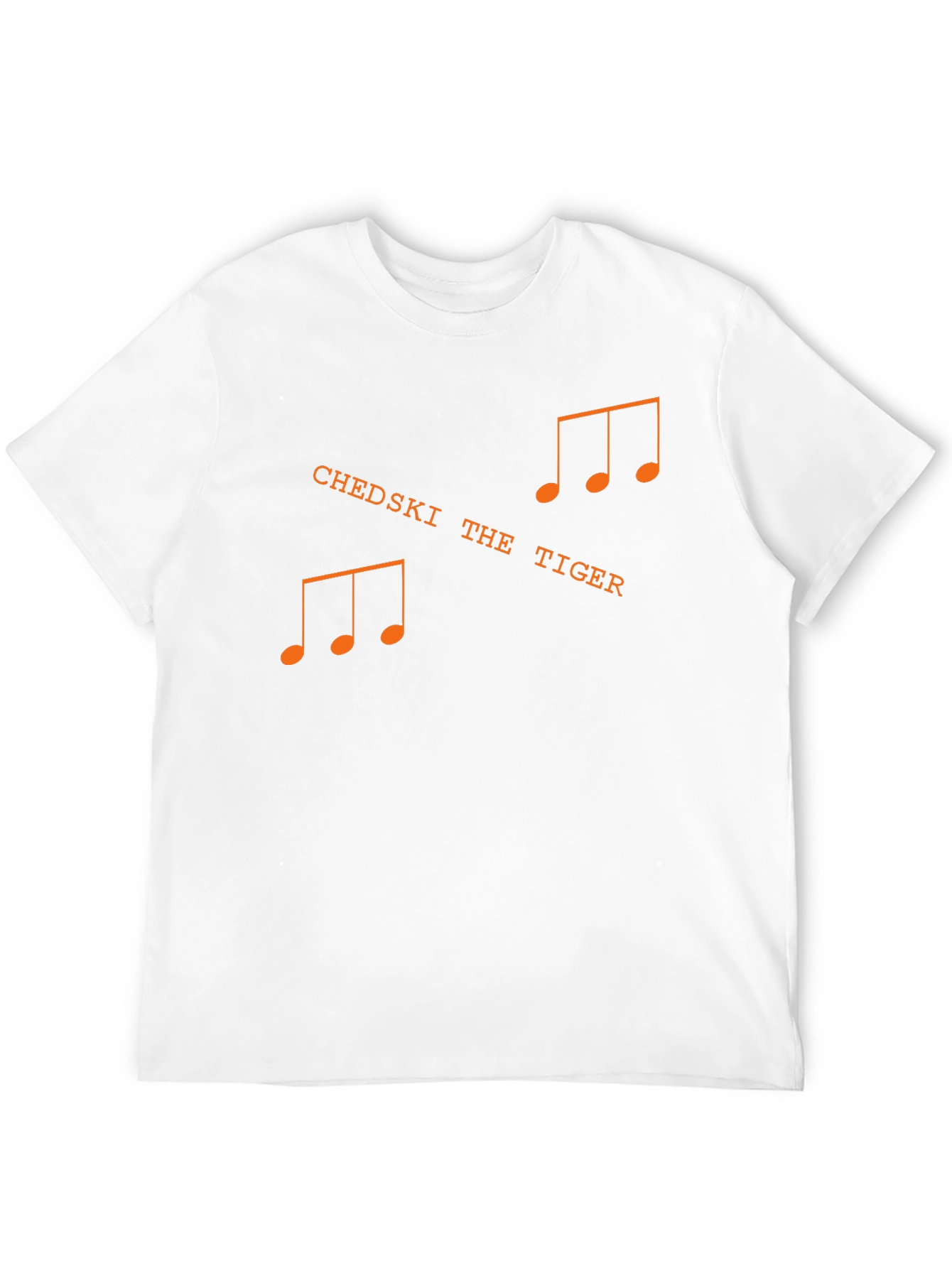 Chedski the Tiger Music Note Black T-Shirt