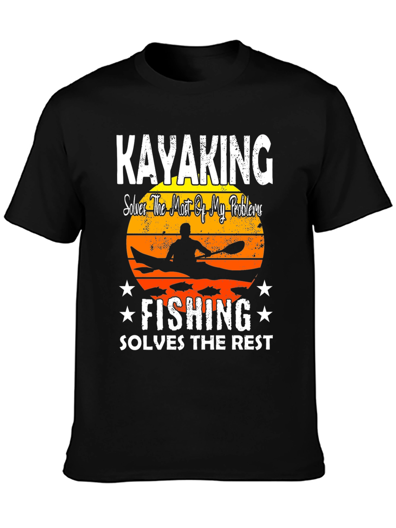 Kayaking and Fishing Graphic T-Shirt