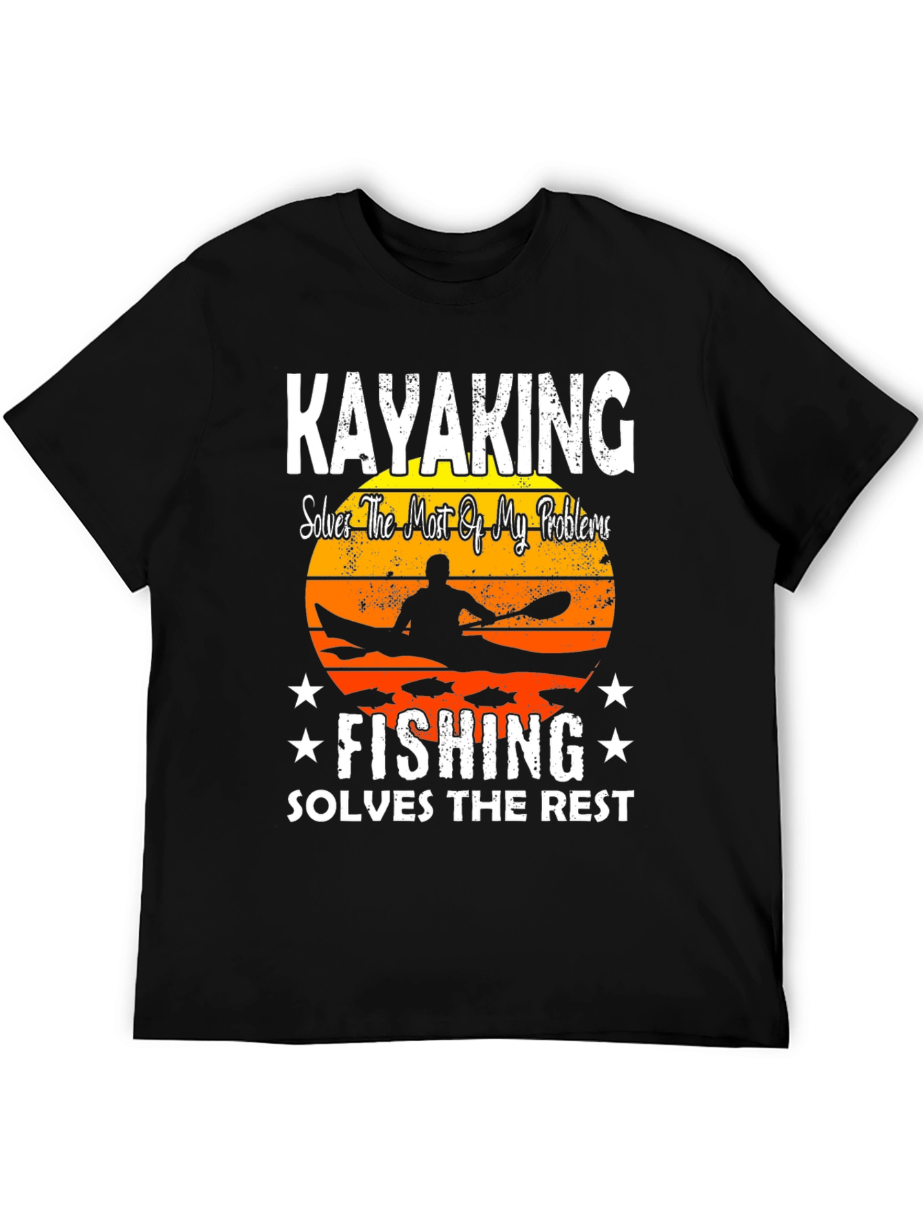 Kayaking and Fishing Graphic T-Shirt