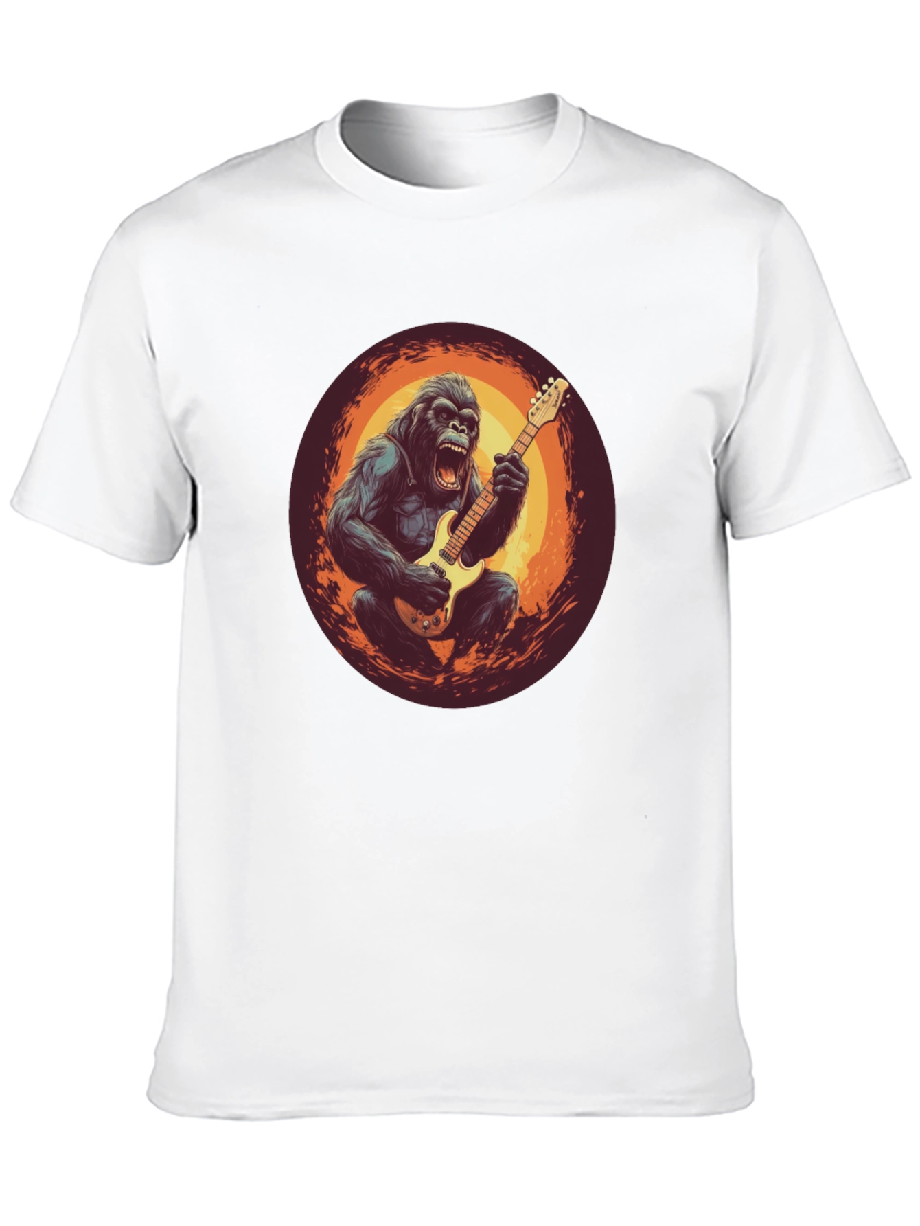 Gorilla Guitarist Graphic Tee - Black