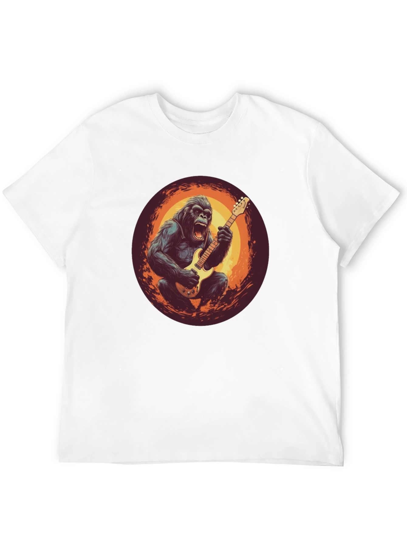 Gorilla Guitarist Graphic Tee - Black