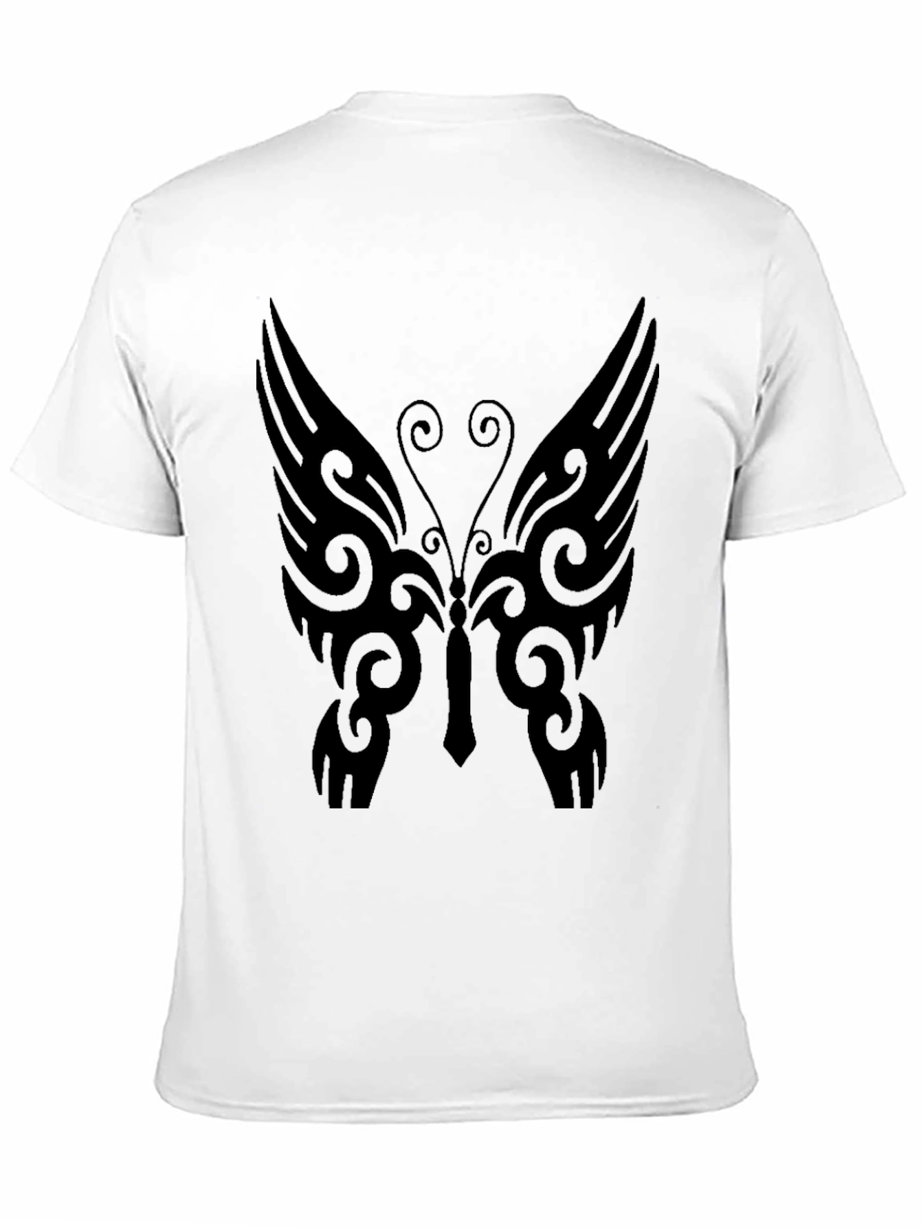 Tribal Butterfly Graphic Tee - Mens Black T-Shirt