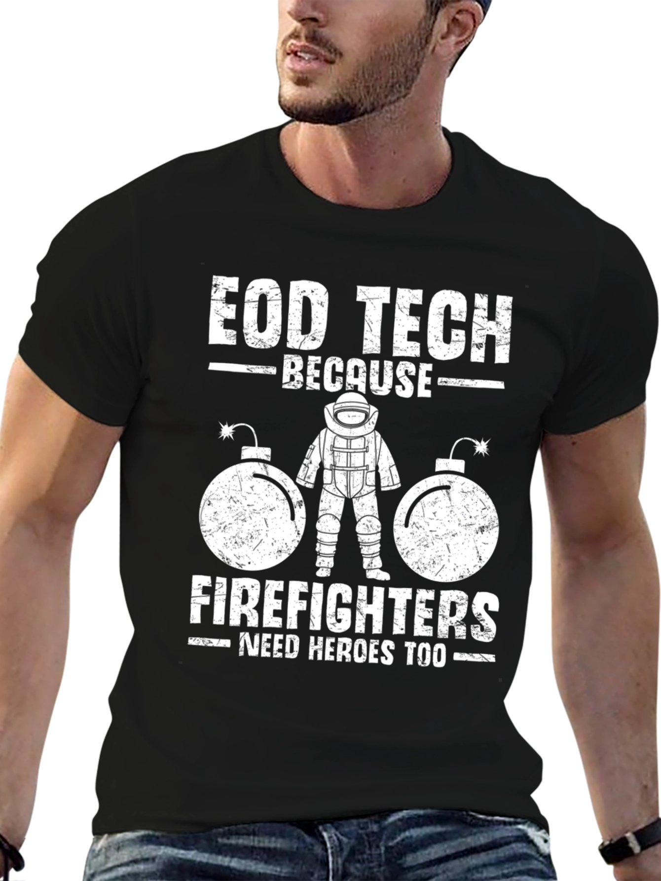 EOD Tech Firefighters Hero T-Shirt