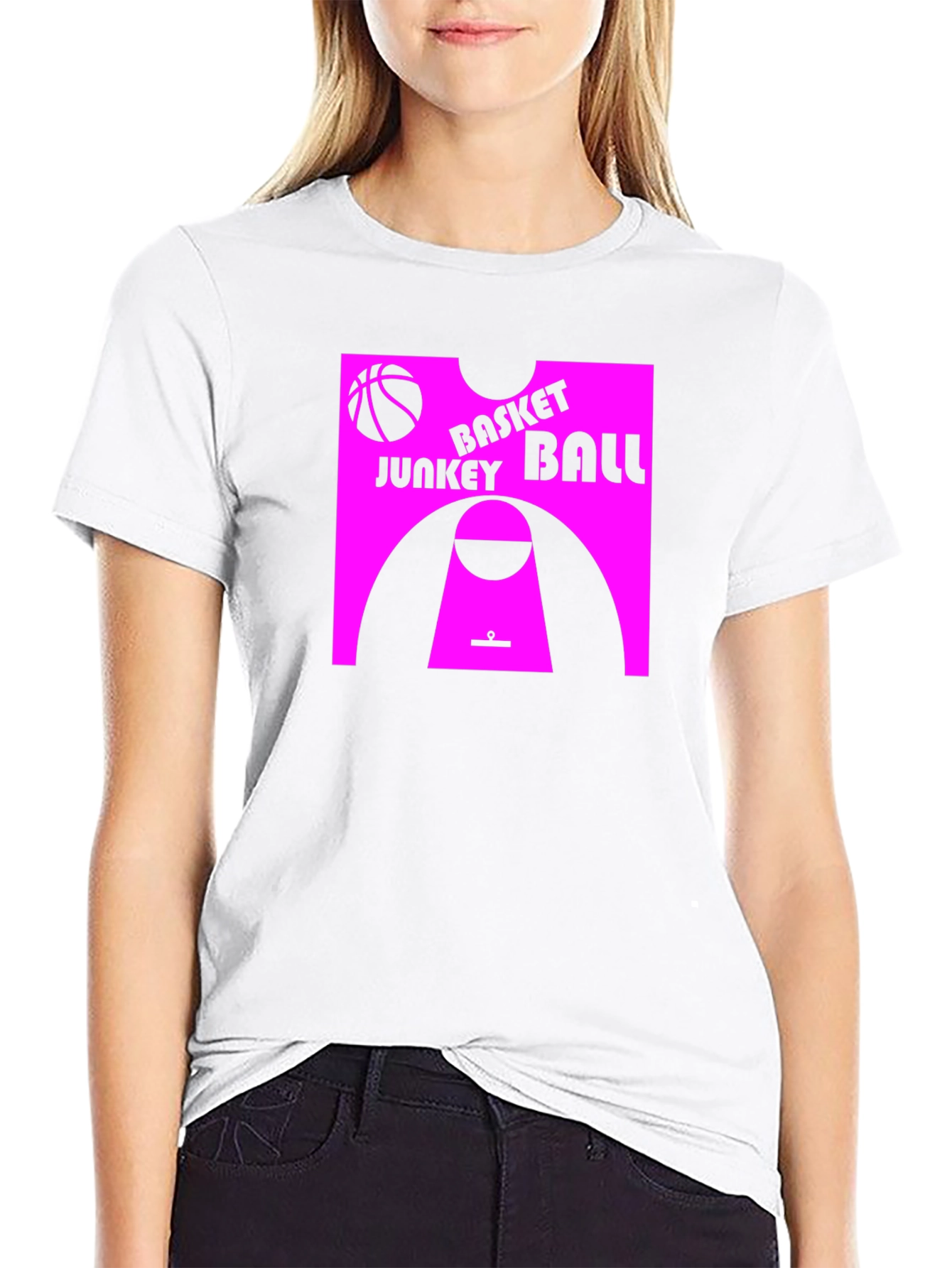 Basket Junkey Ball Graphic Tee - Black