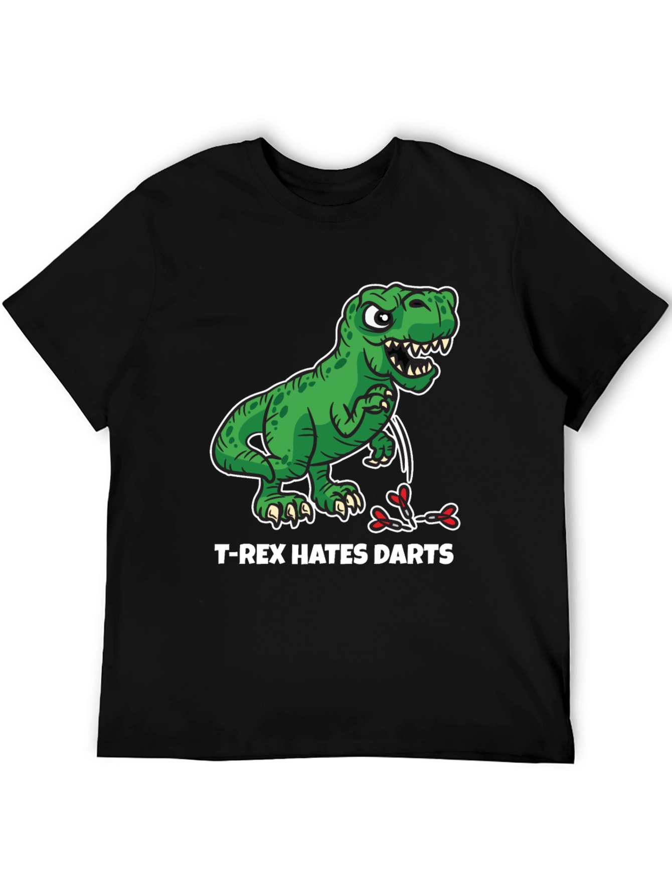 T-Rex Hates Darts Graphic T-Shirt