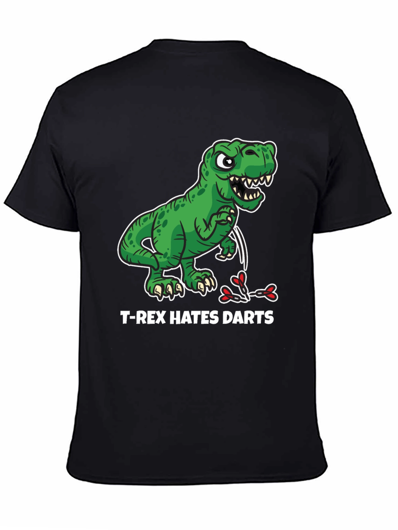 T-Rex Hates Darts Graphic T-Shirt