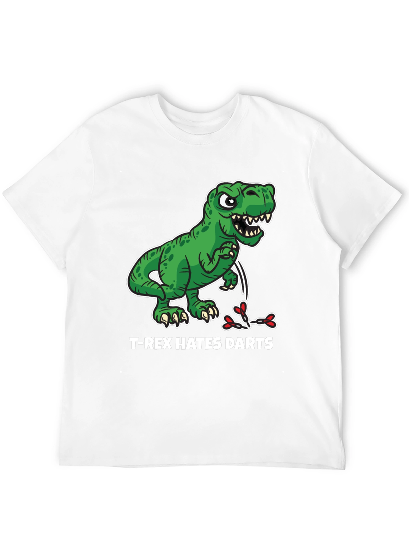 T-Rex Hates Darts Graphic T-Shirt