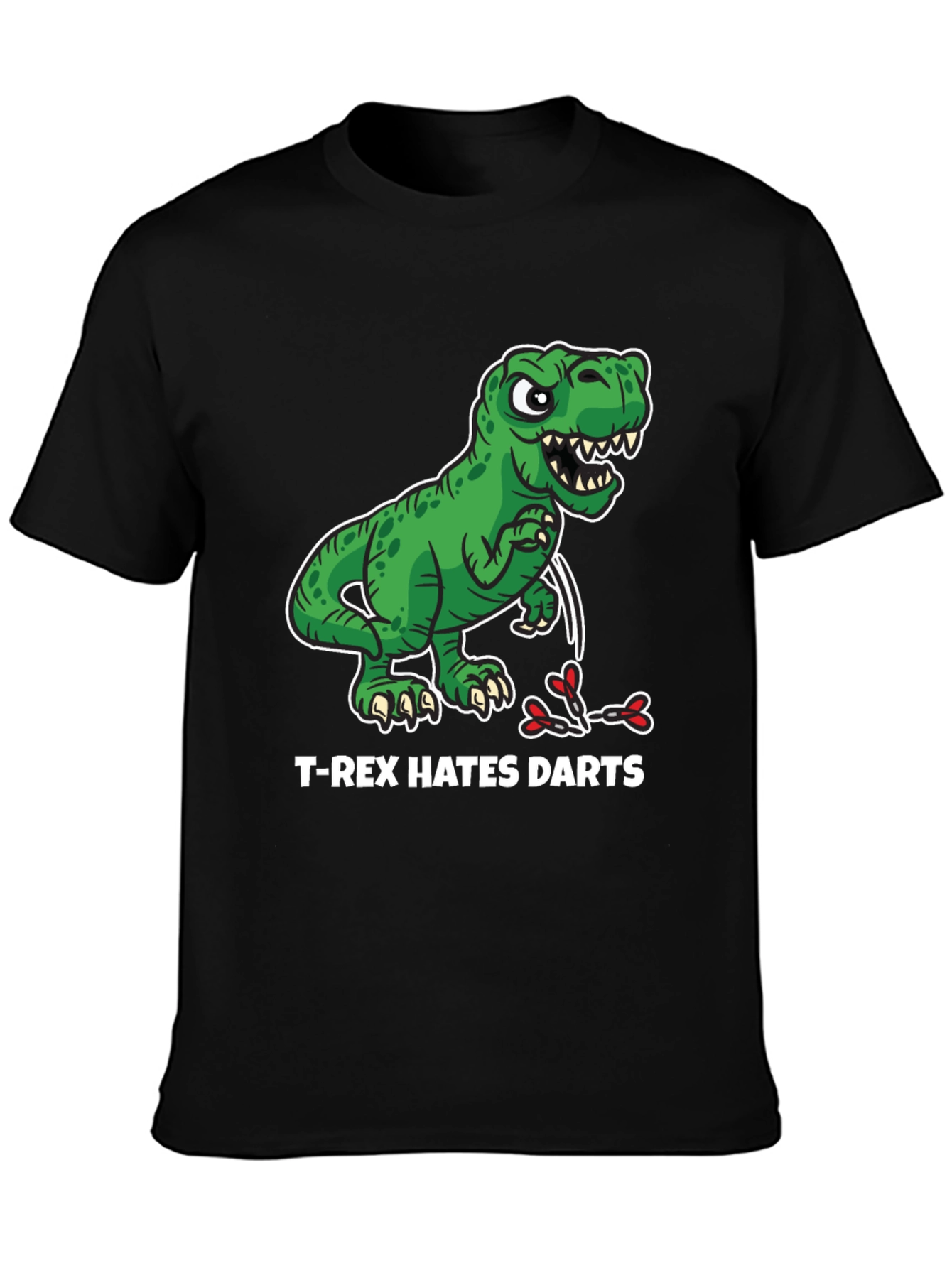T-Rex Hates Darts Graphic T-Shirt