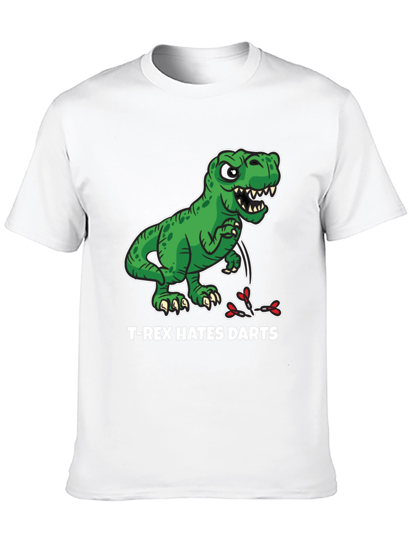 T-Rex Hates Darts Graphic T-Shirt