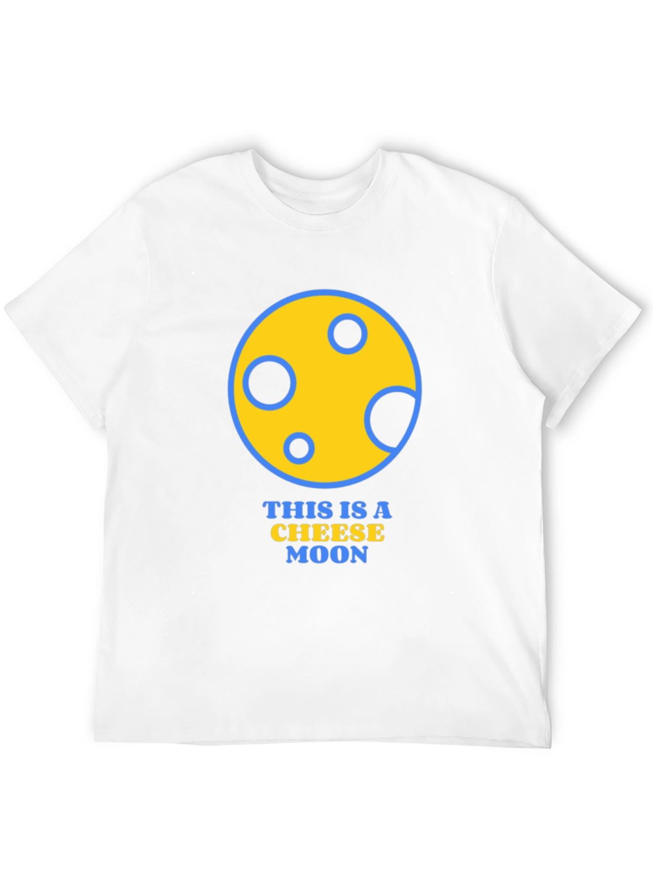 Cheese Moon Graphic T-Shirt - Funny Novelty Tee