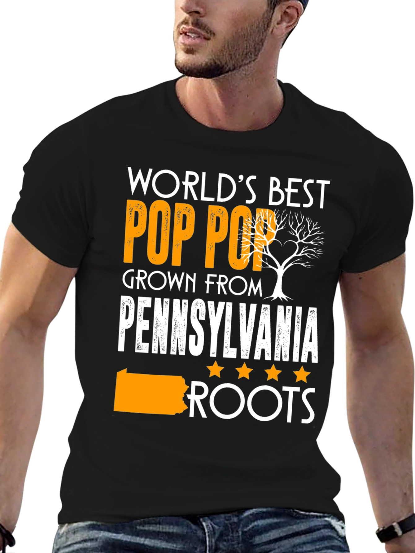 Worlds Best Pop Pop Pennsylvania Roots T-Shirt