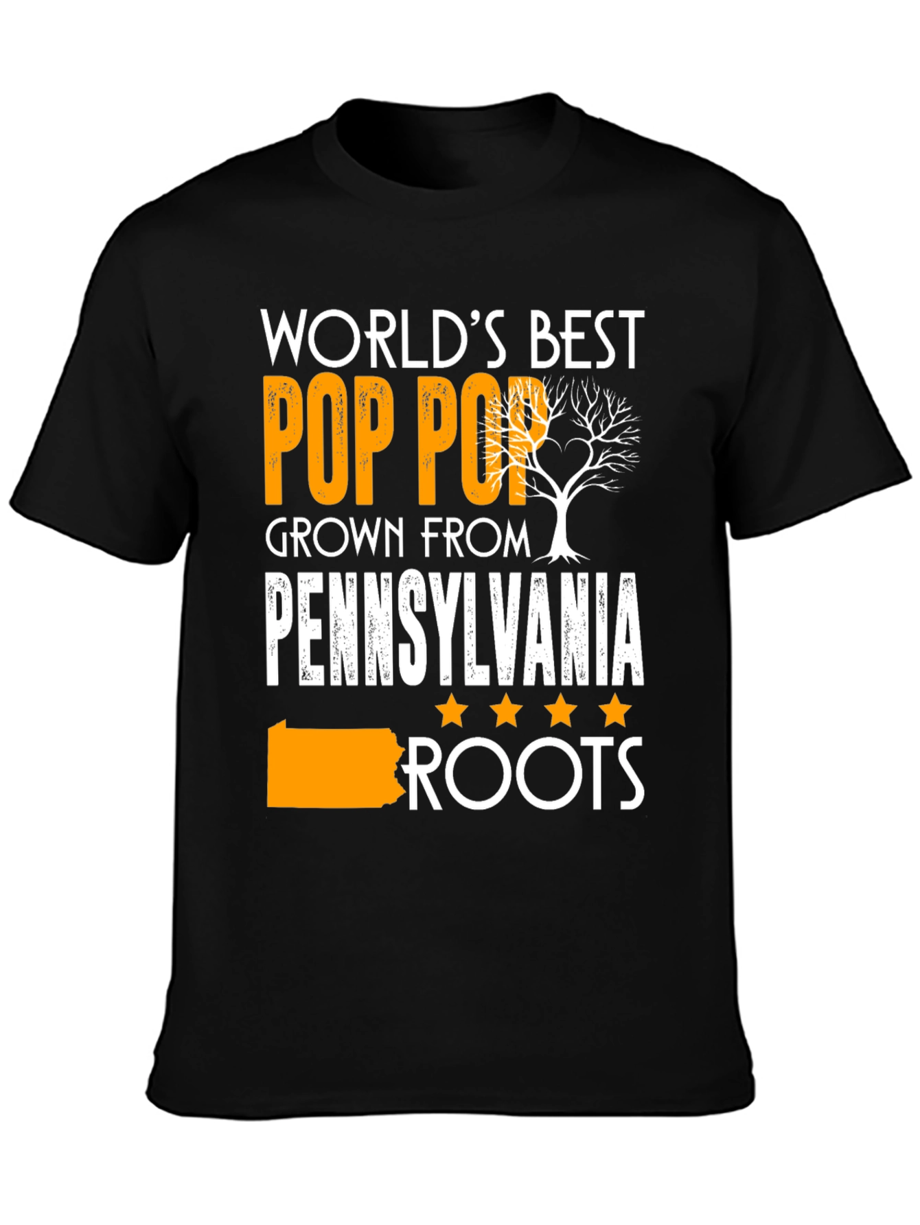 Worlds Best Pop Pop Pennsylvania Roots T-Shirt