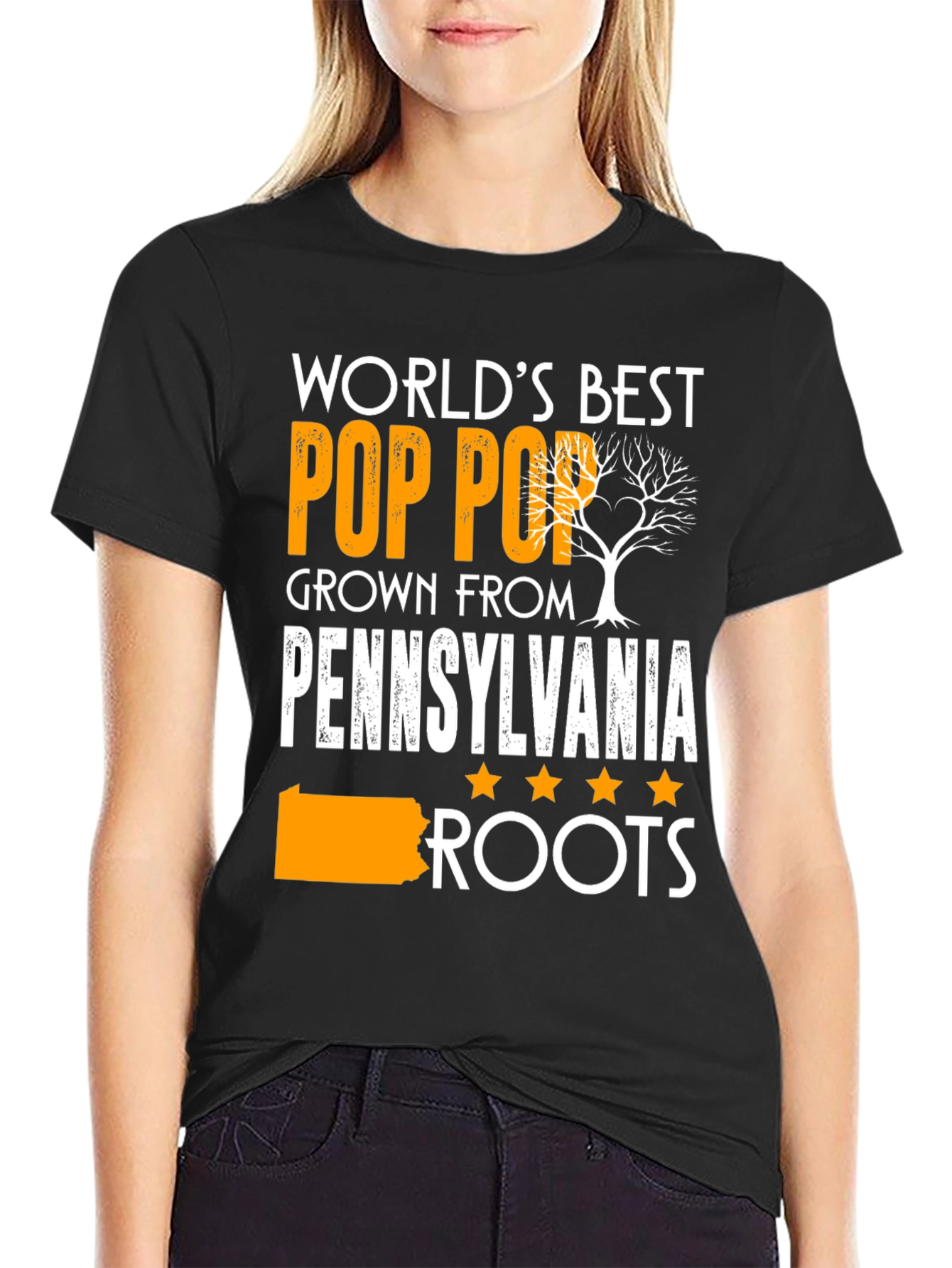 Worlds Best Pop Pop Pennsylvania Roots T-Shirt
