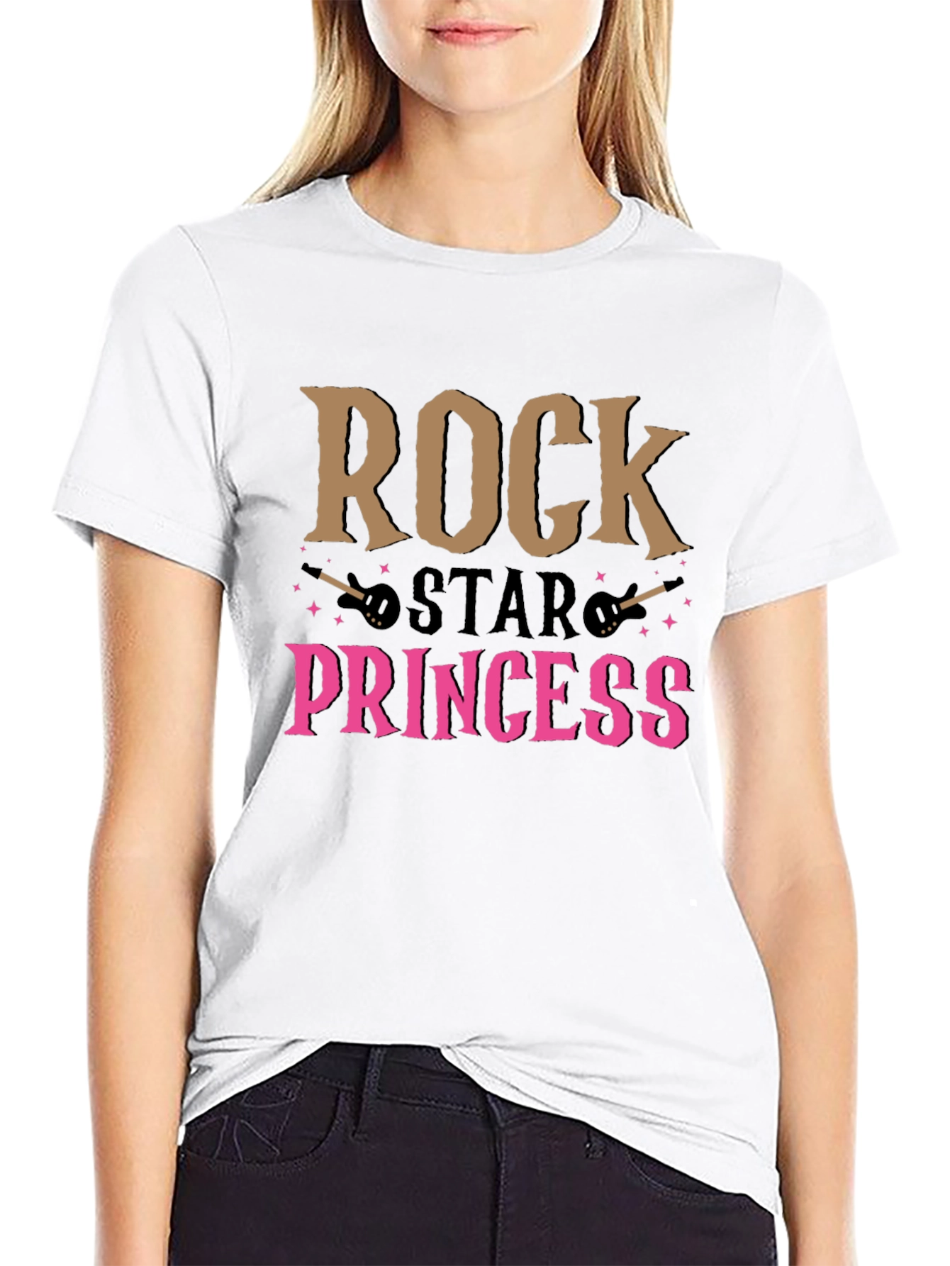 Rock Star Princess Graphic Tee - Black