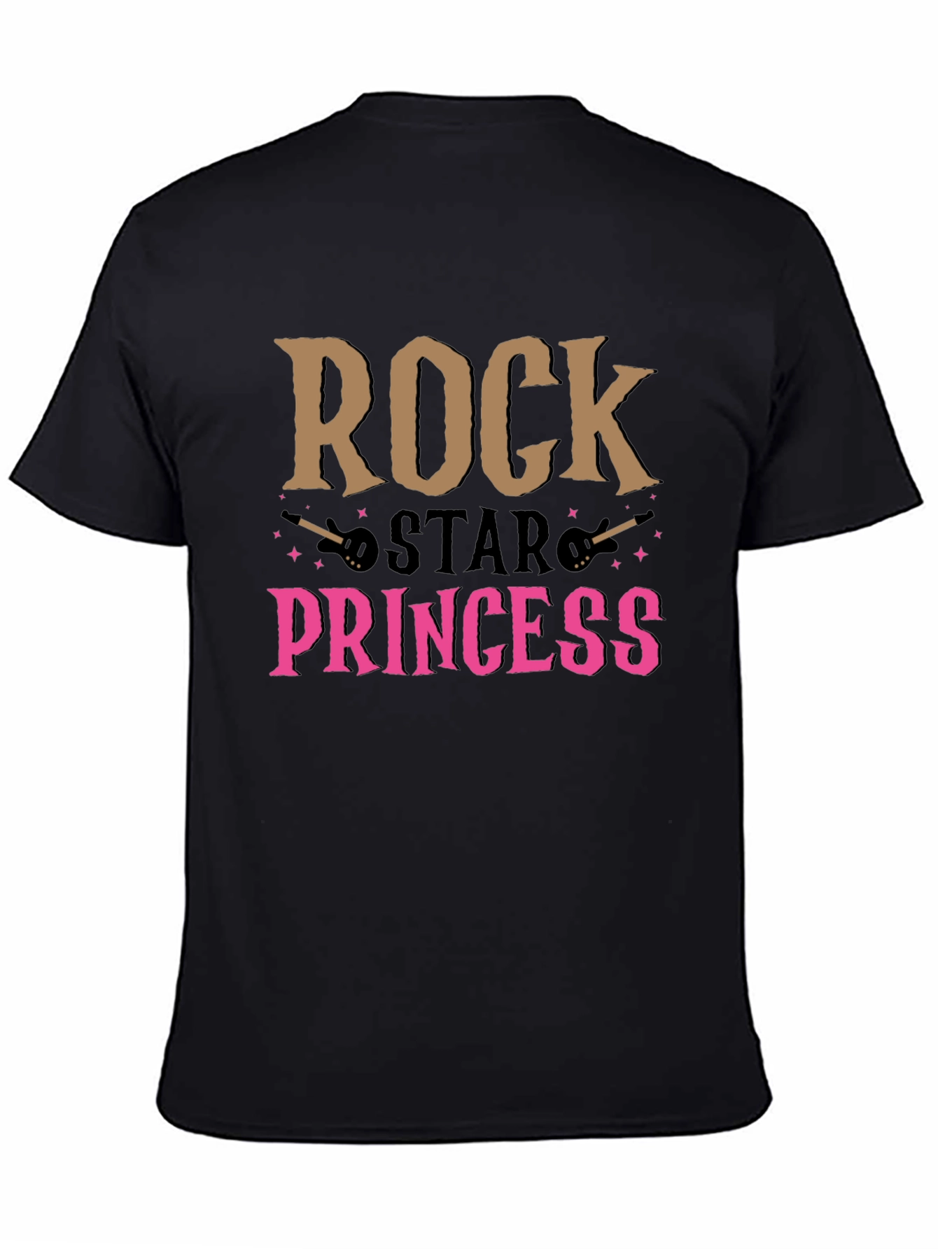Rock Star Princess Graphic Tee - Black