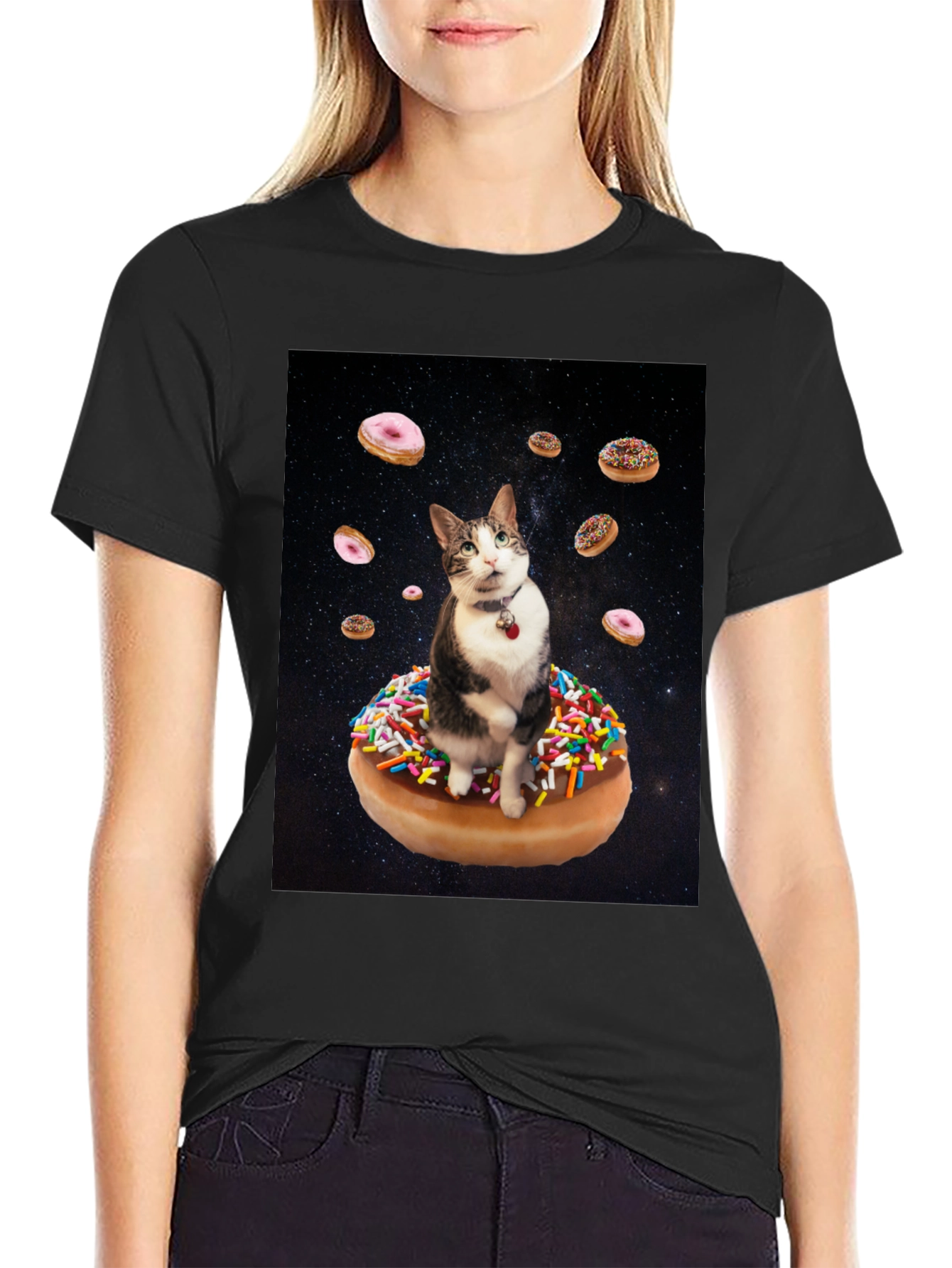 Cosmic Cat Donut T-Shirt