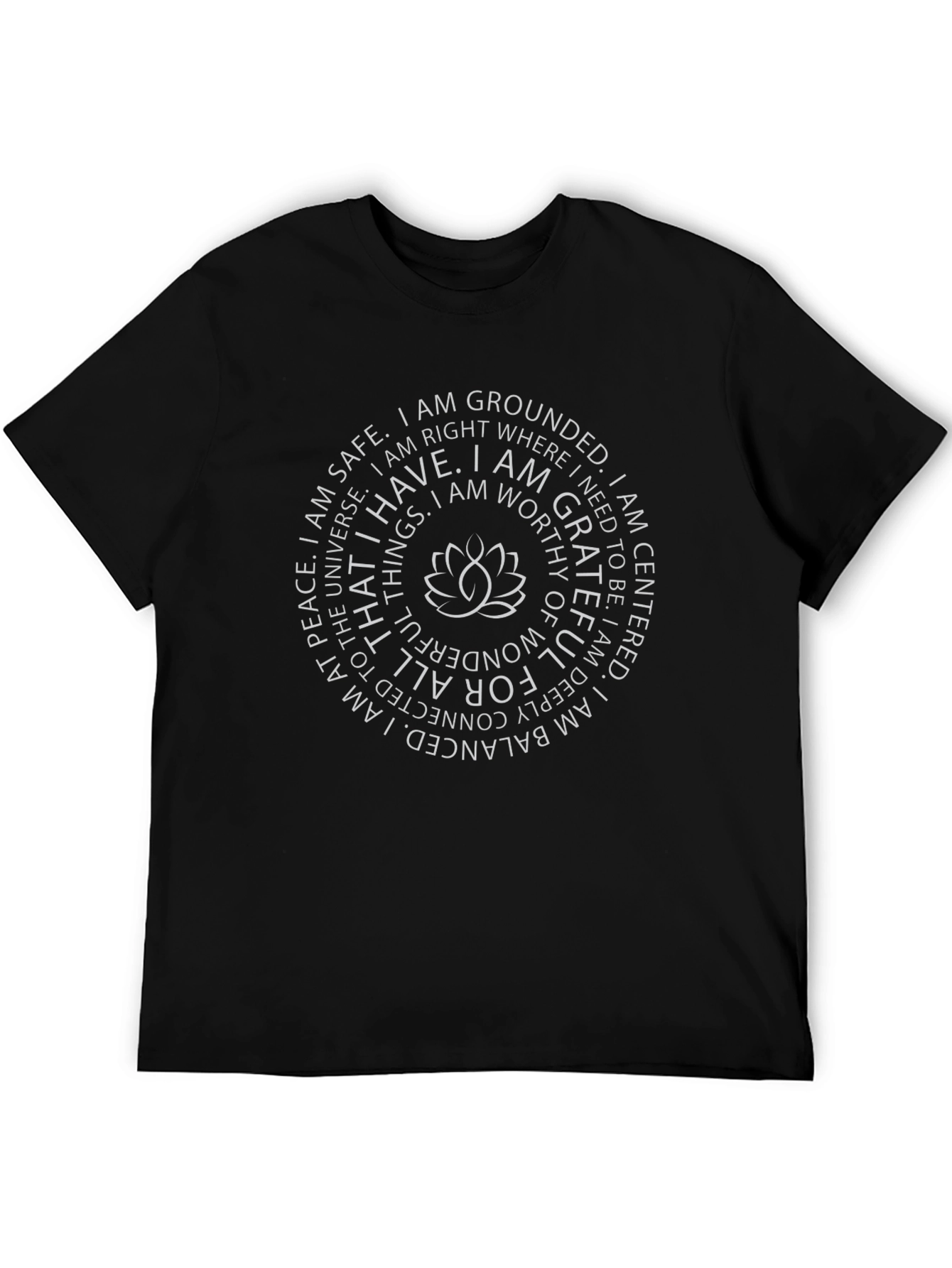 Affirmation T-Shirt - Grounded Grateful Connected