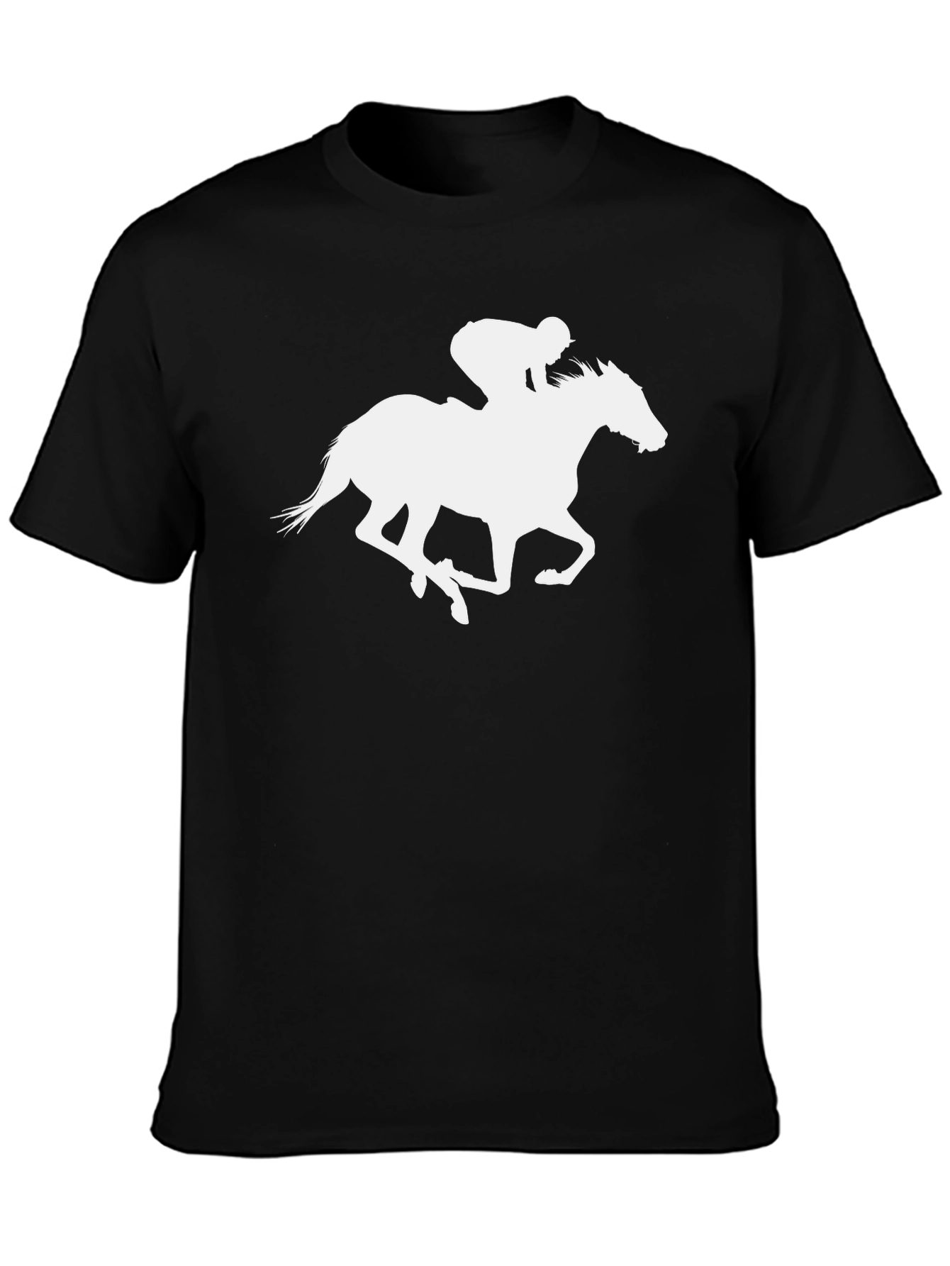 Equestrian Racer Graphic Tee - Mens Black T-Shirt