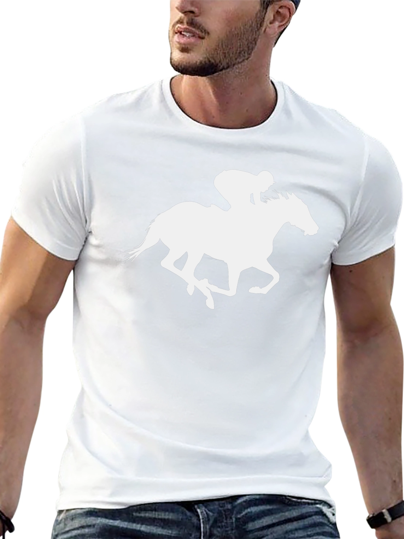 Equestrian Racer Graphic Tee - Mens Black T-Shirt
