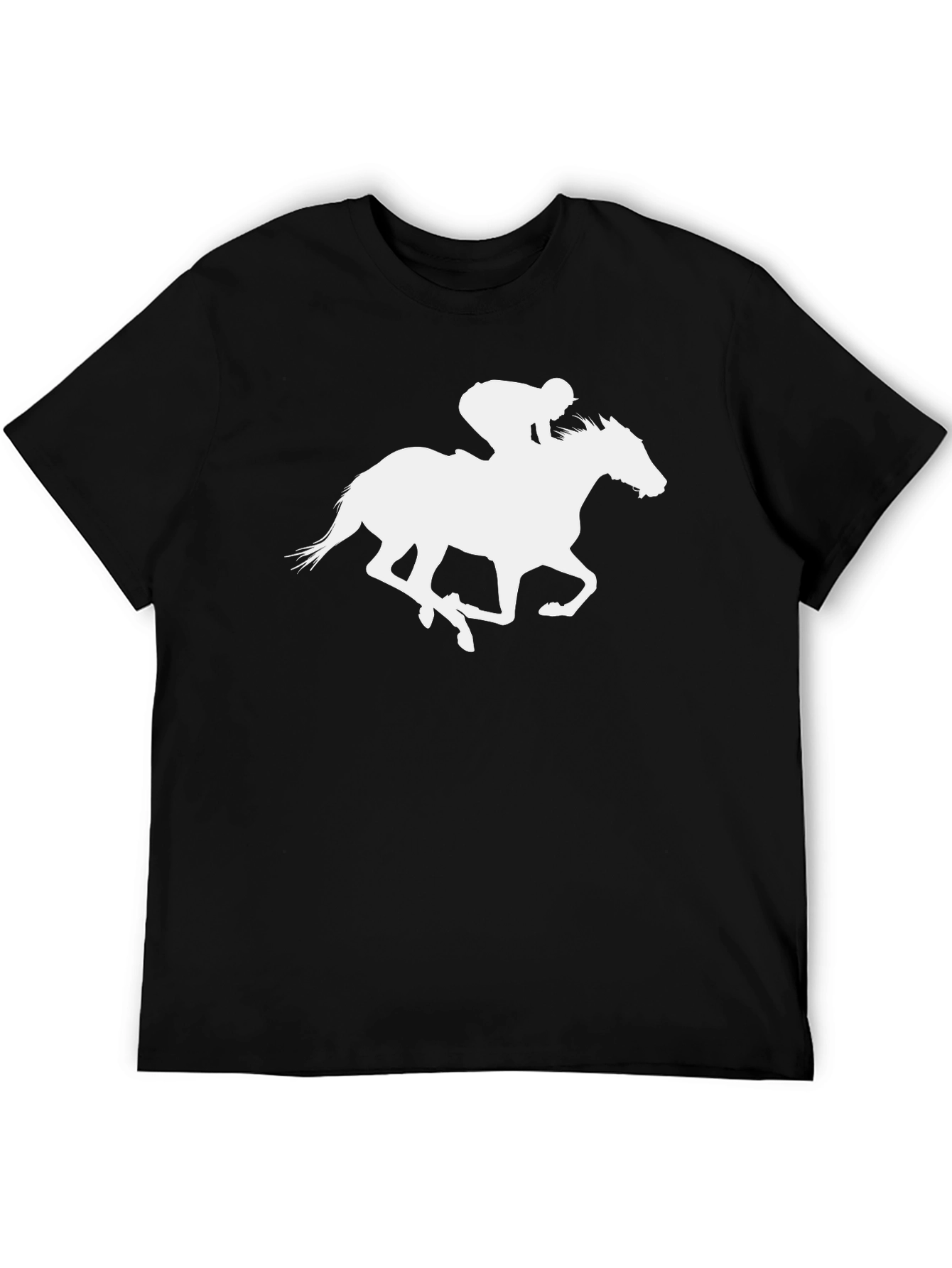 Equestrian Racer Graphic Tee - Mens Black T-Shirt