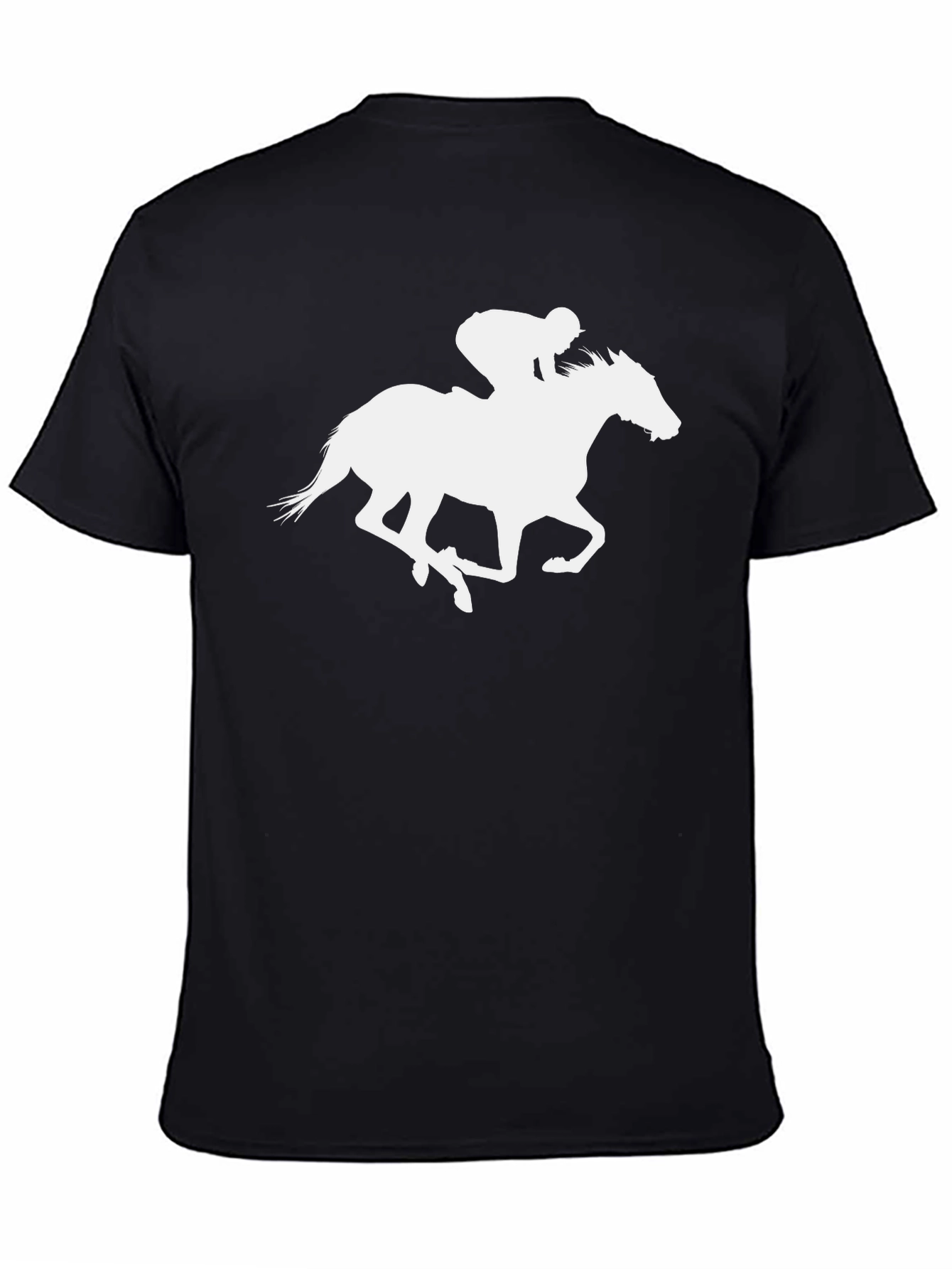 Equestrian Racer Graphic Tee - Mens Black T-Shirt
