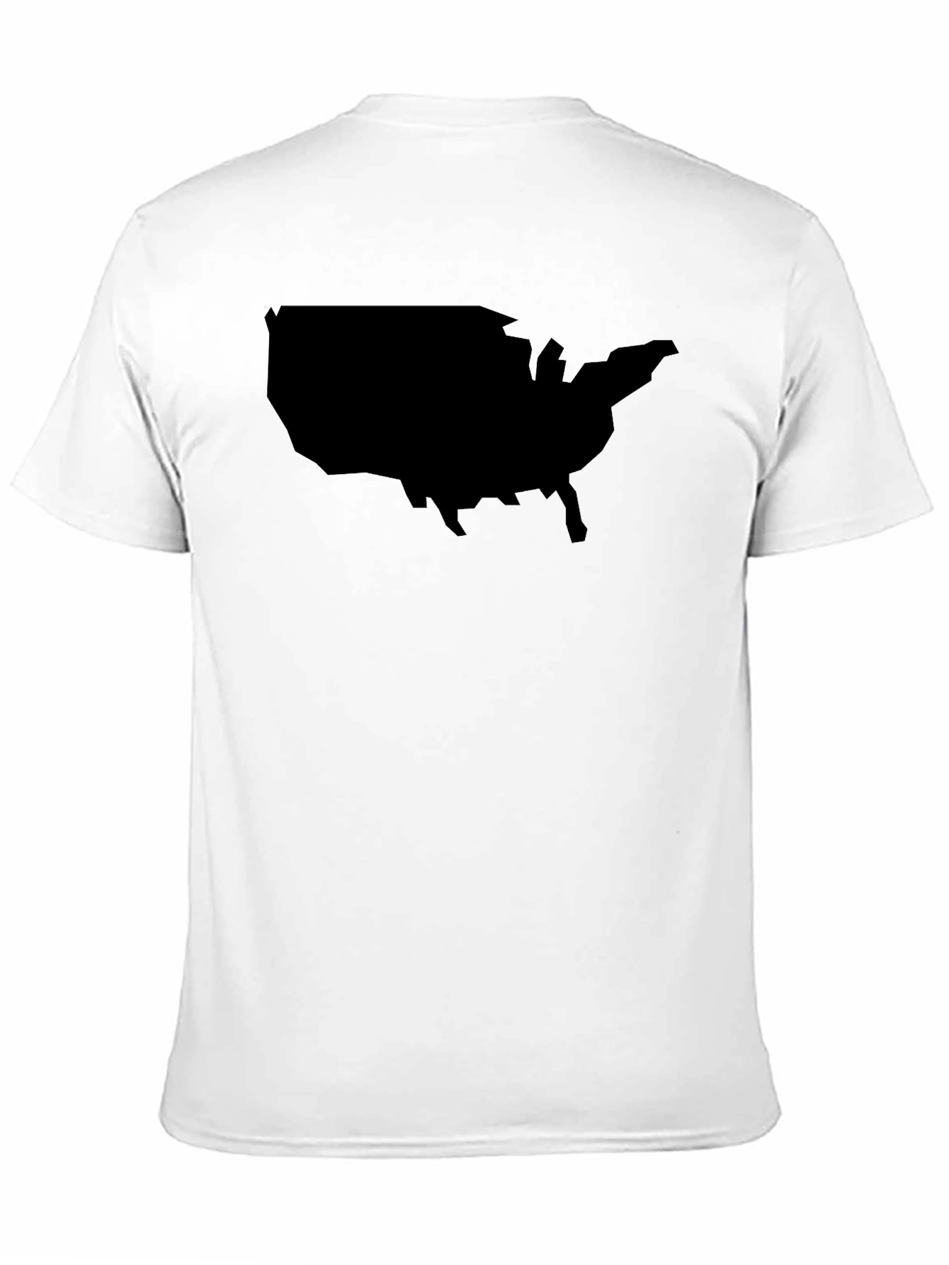 USA Map Black Graphic T-Shirt