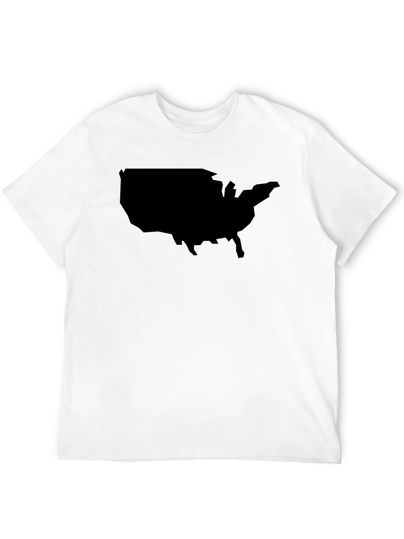 USA Map Black Graphic T-Shirt
