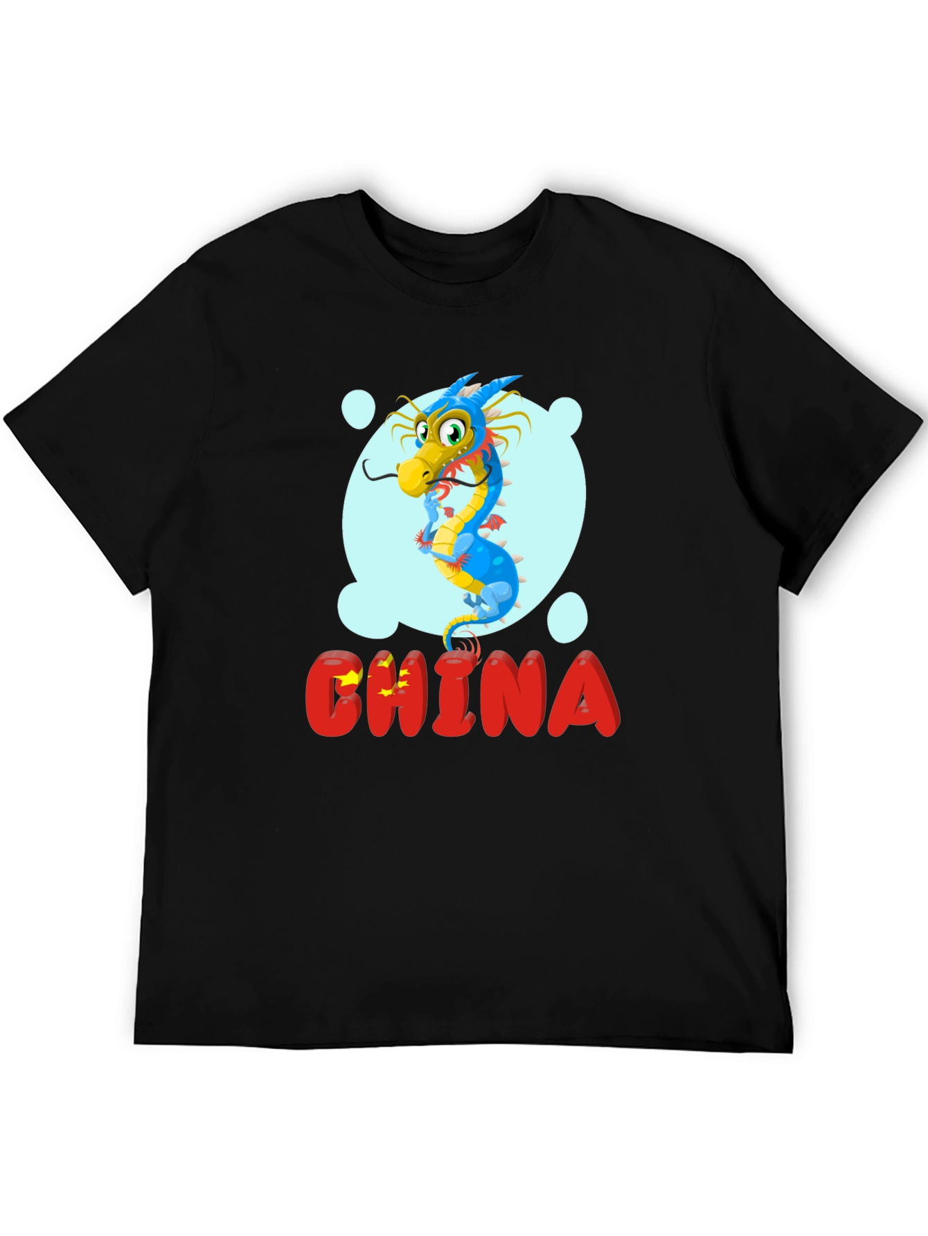 China Dragon Graphic Tee - Unisex Black T-Shirt
