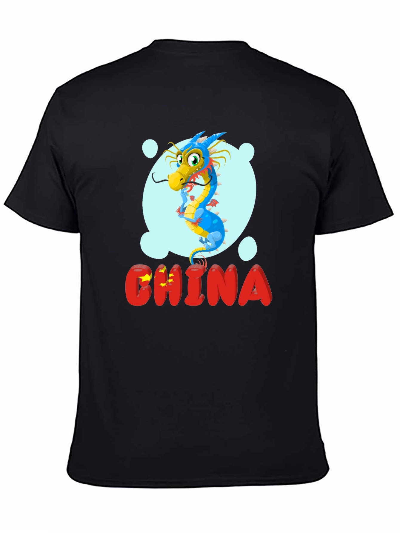 China Dragon Graphic Tee - Unisex Black T-Shirt