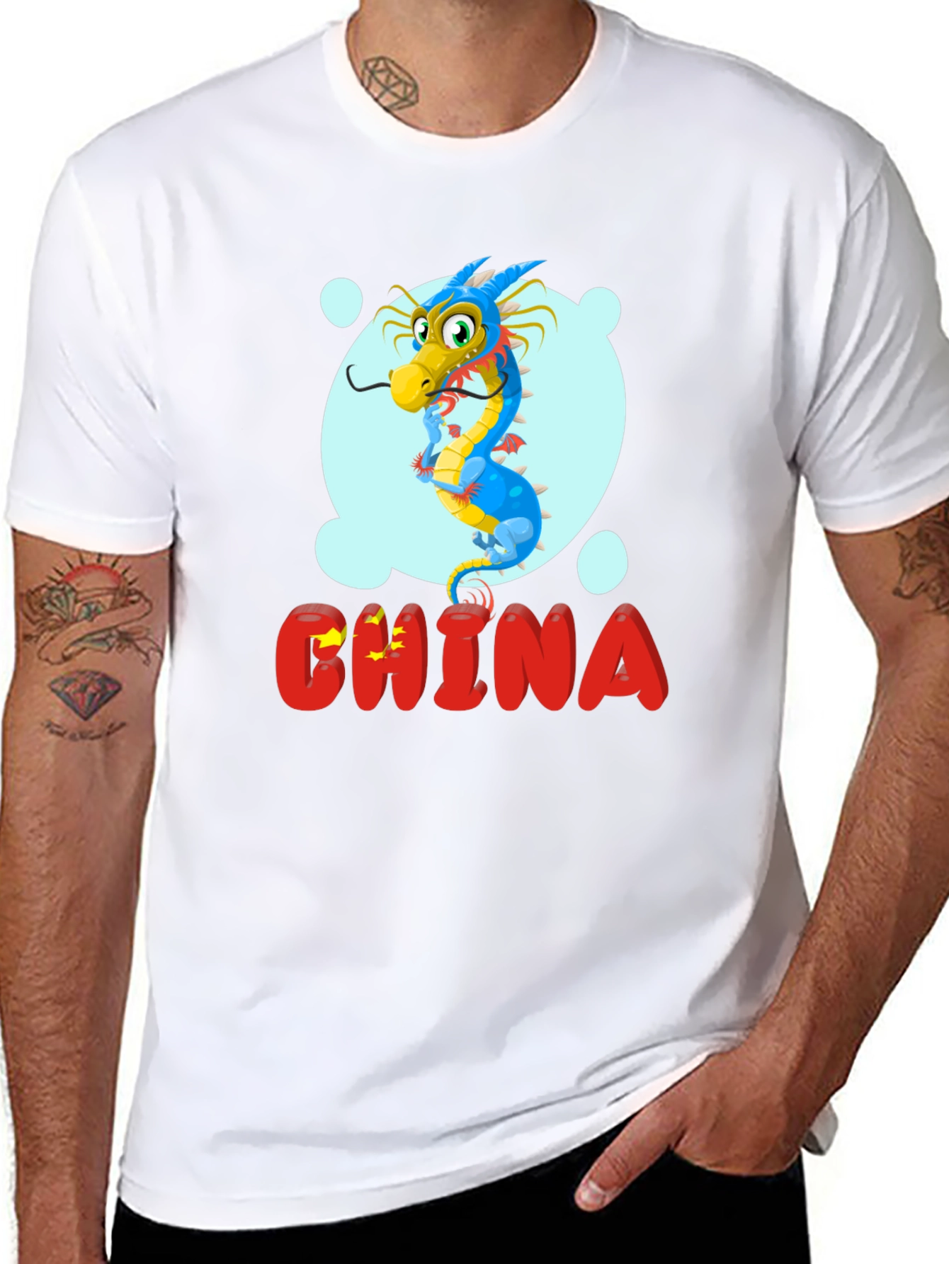 China Dragon Graphic Tee - Unisex Black T-Shirt