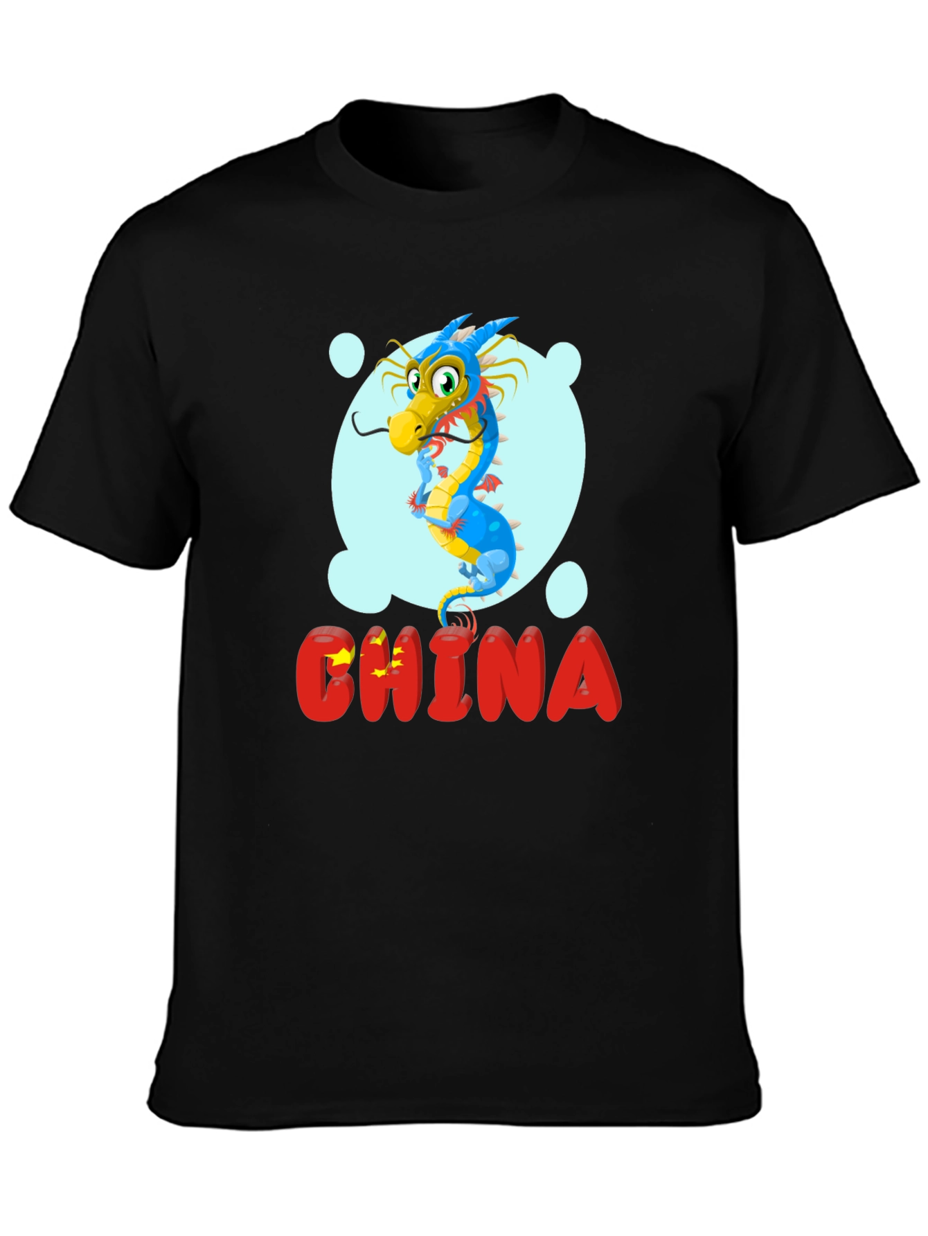 China Dragon Graphic Tee - Unisex Black T-Shirt