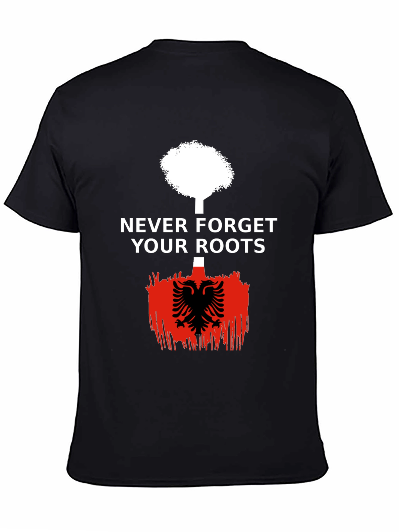 Never Forget Roots T-Shirt - Albania Eagle Flag