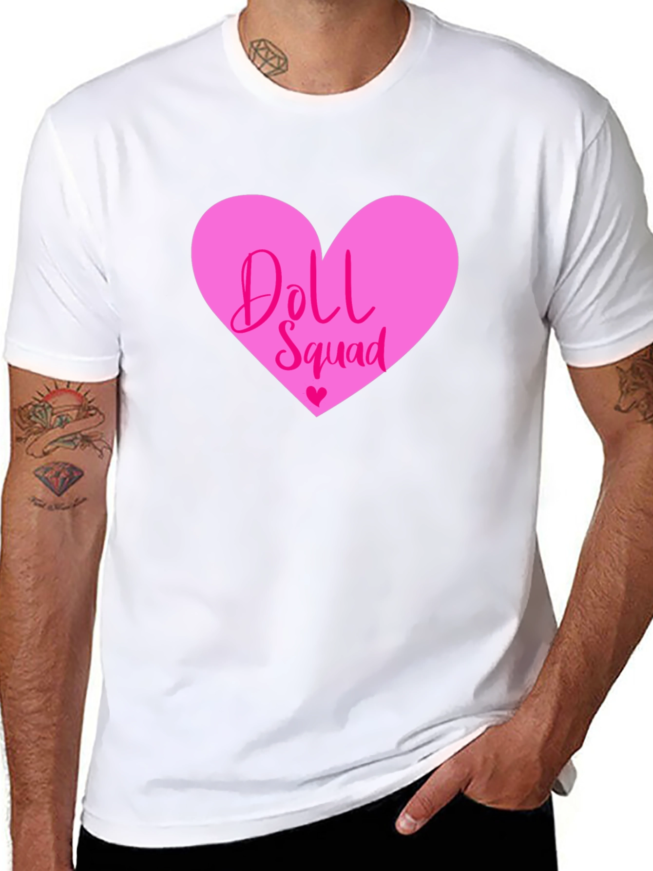 Doll Squad T-Shirt - Pink Heart Design
